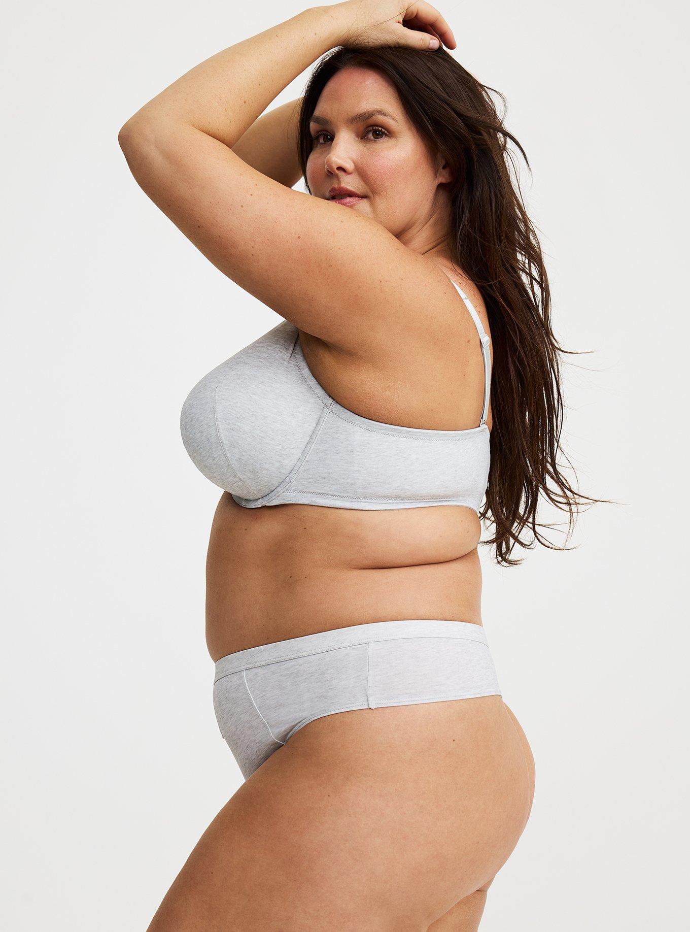 Heather Mid Rise Thong Panty
