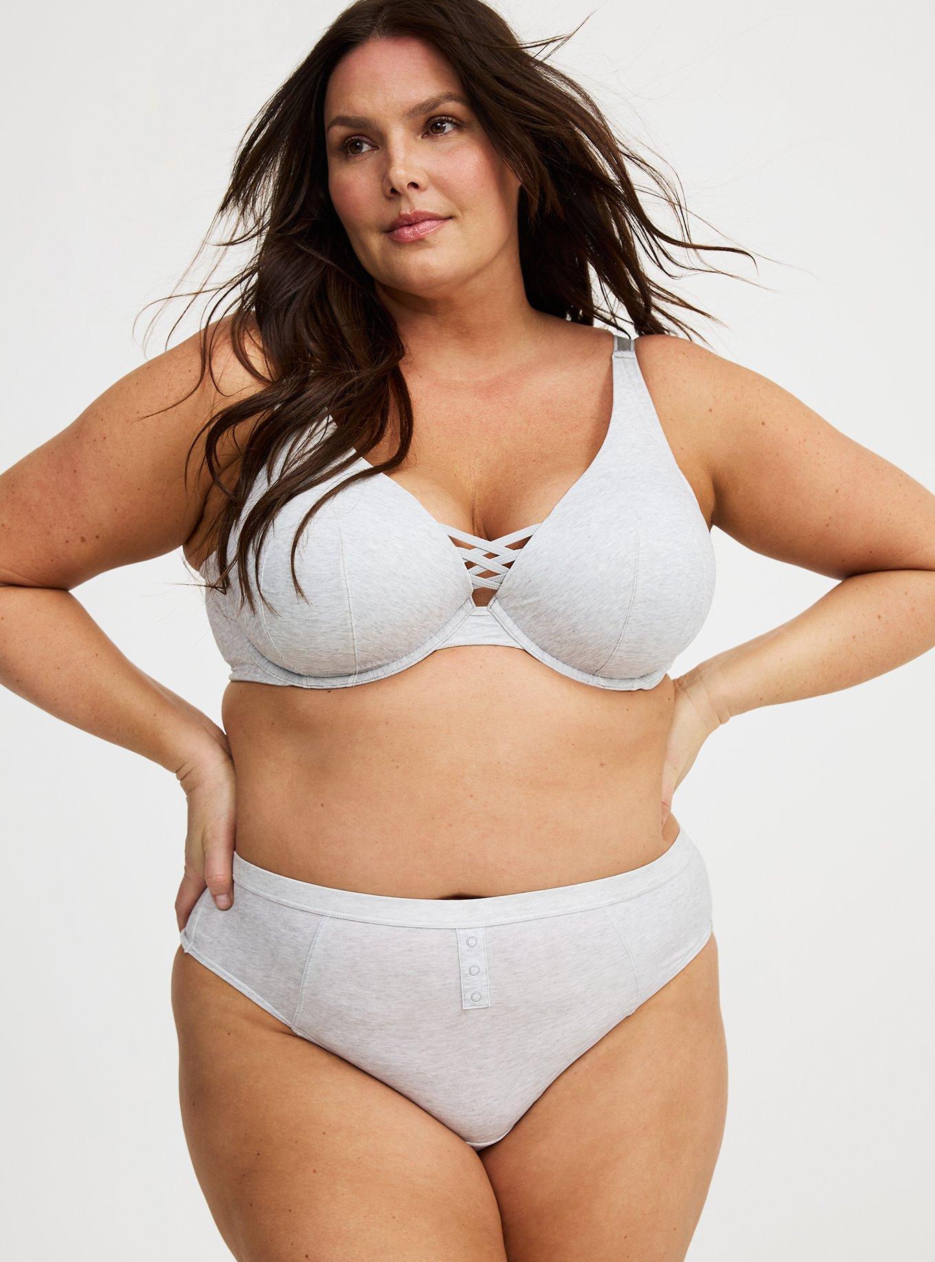 Heather Mid Rise Thong Panty