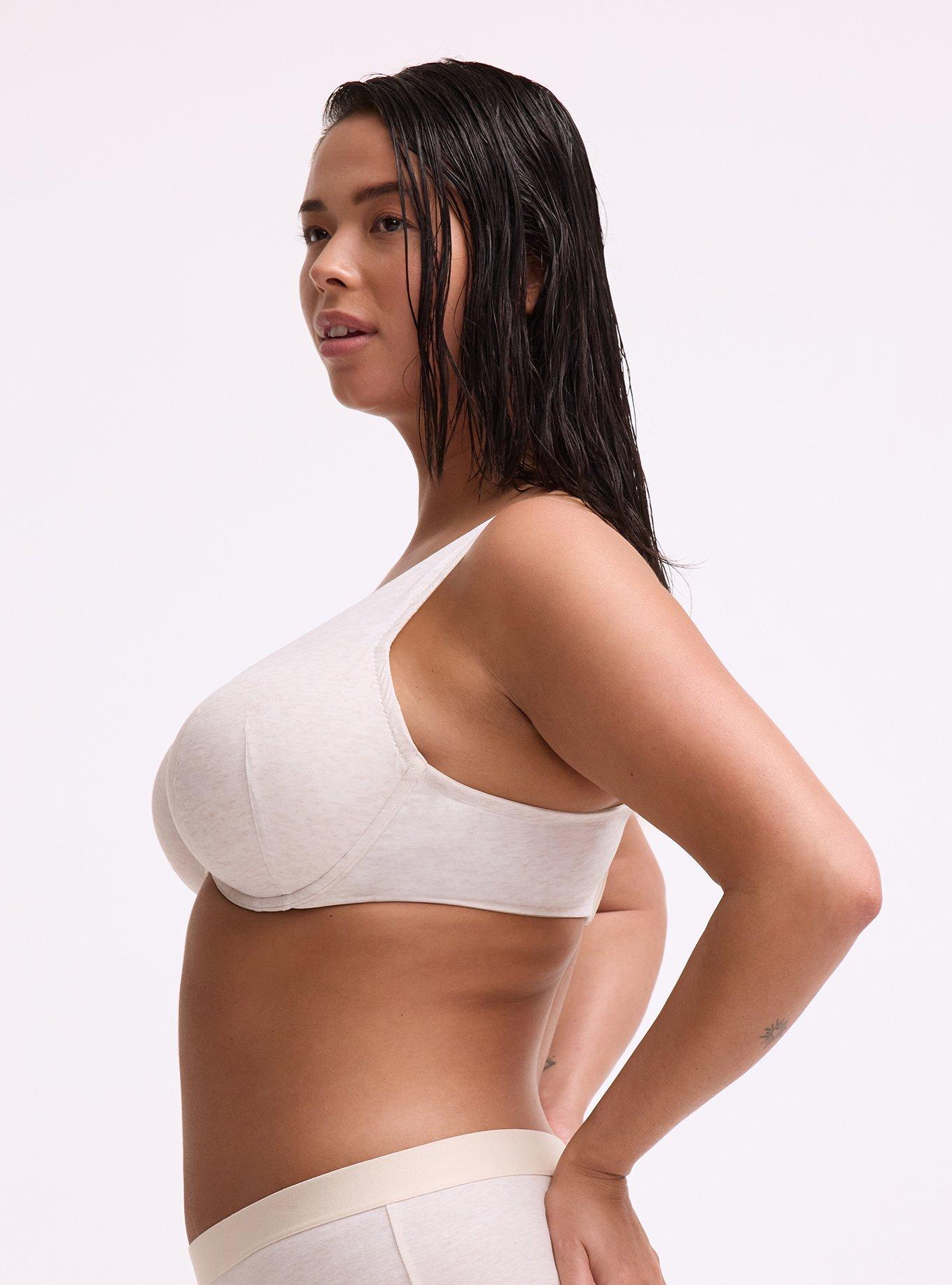 XO Plunge Push-Up Heather High Apex Bra, OATMEAL HEATHER, alternate