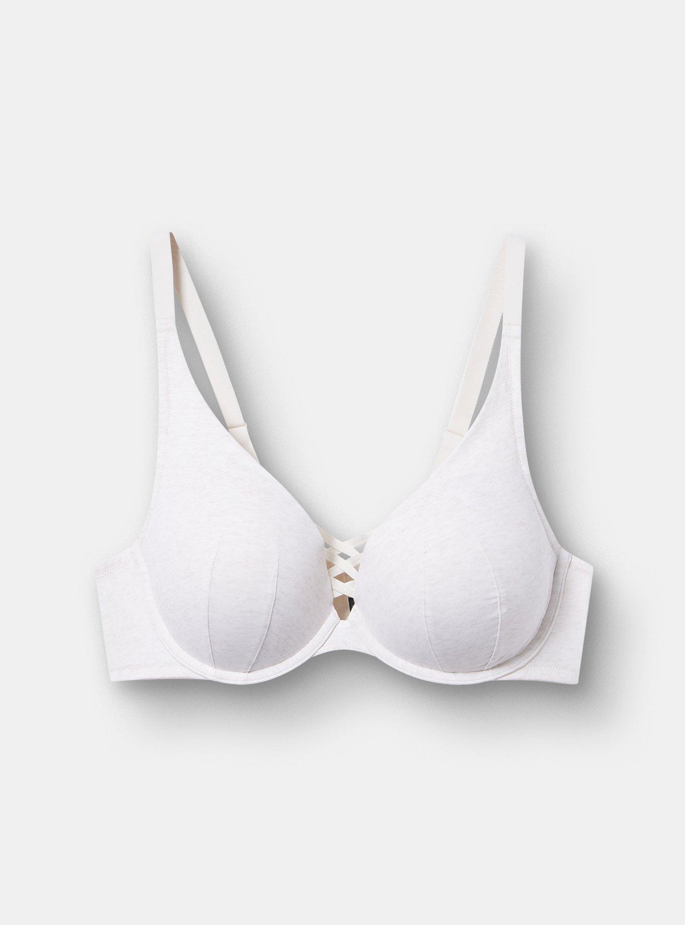 XO Plunge Push-Up Heather High Apex Bra, OATMEAL HEATHER, hi-res