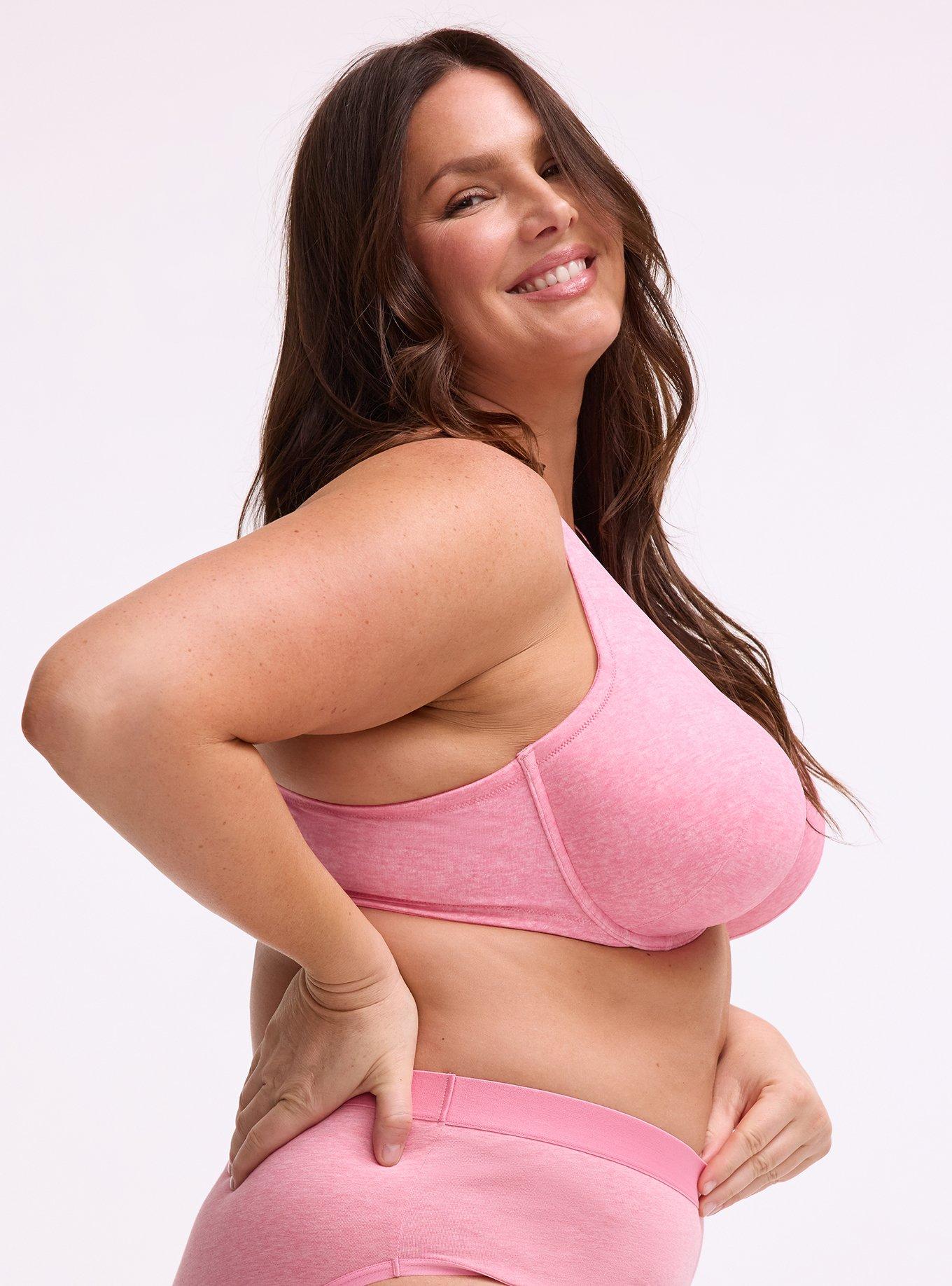 XO Plunge Push-Up Heather High Apex Bra, CAMELLIA ROSE HEATHER, alternate