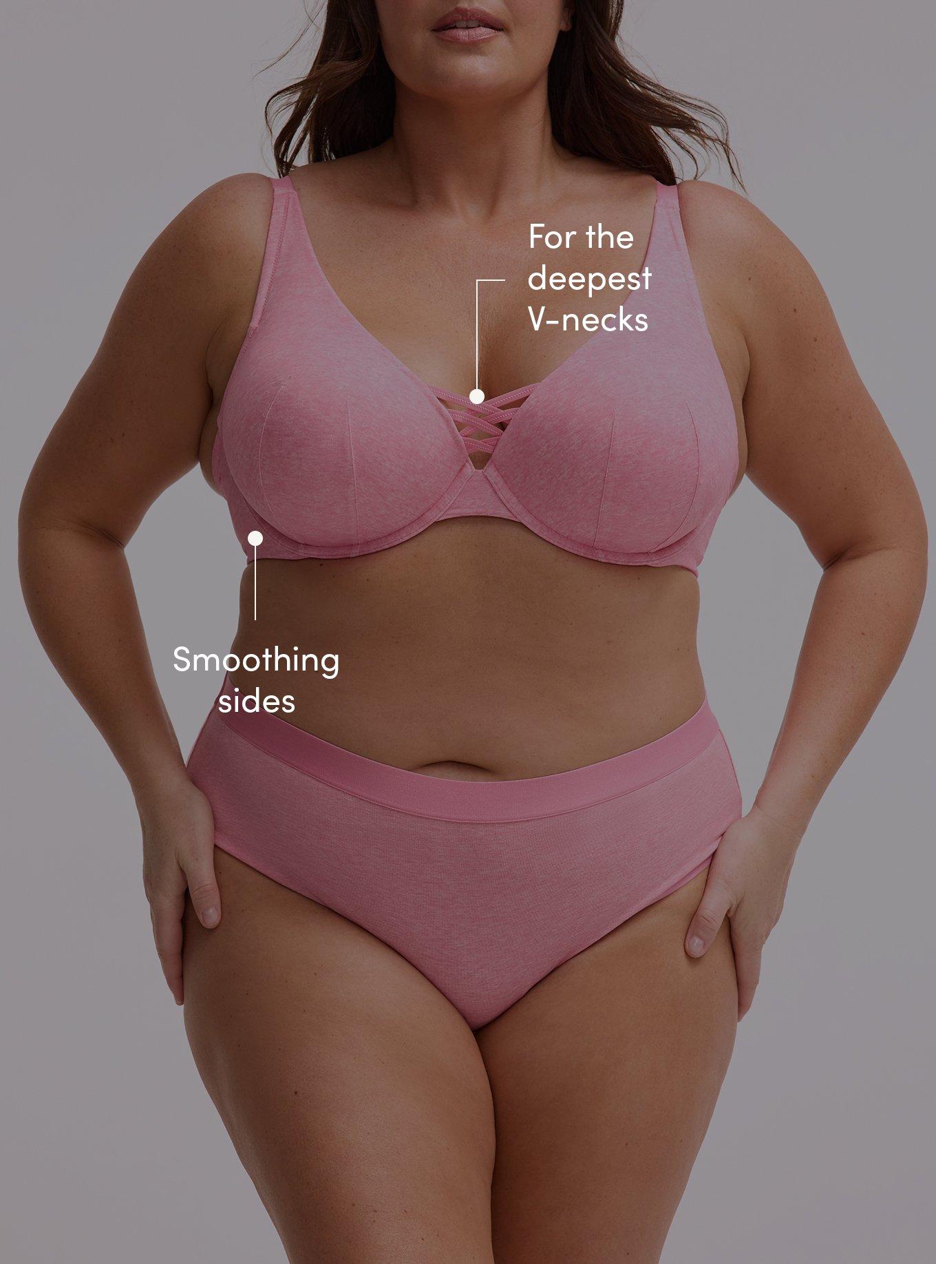 XO Plunge Push-Up Heather High Apex Bra, CAMELLIA ROSE HEATHER, alternate