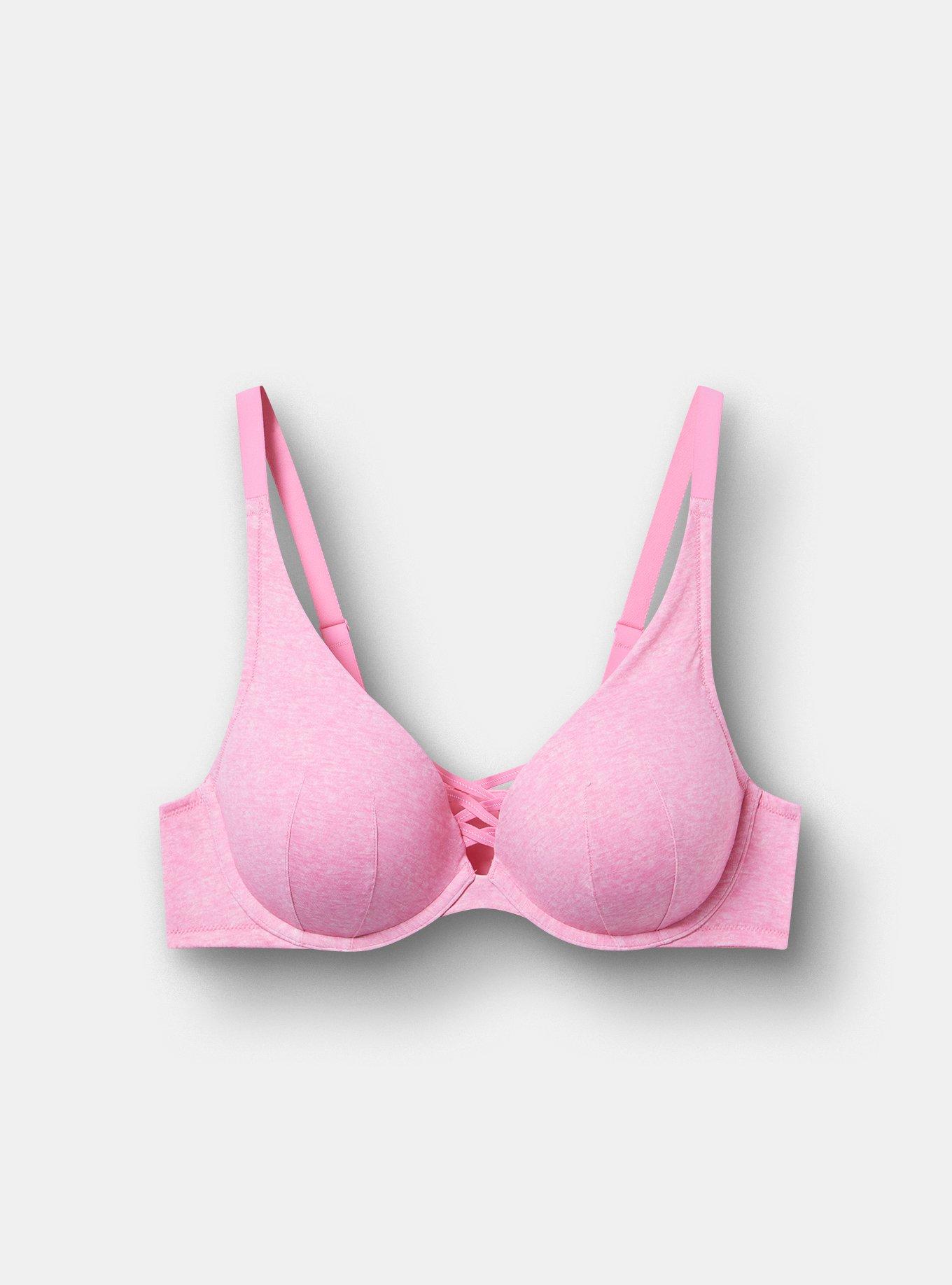XO Plunge Push-Up Heather High Apex Bra, CAMELLIA ROSE HEATHER, hi-res