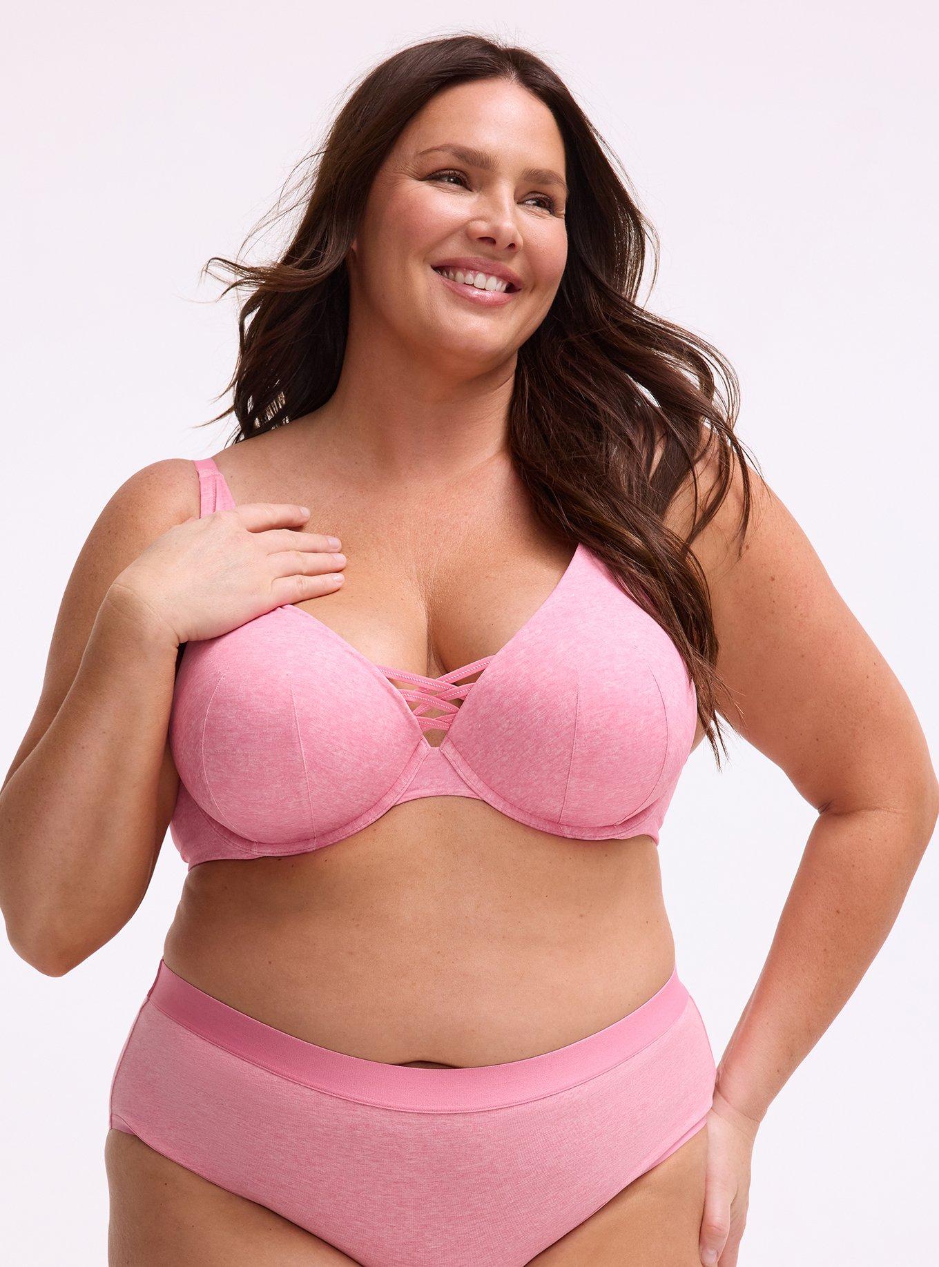 XO Plunge Push-Up Heather High Apex Bra, CAMELLIA ROSE HEATHER, hi-res