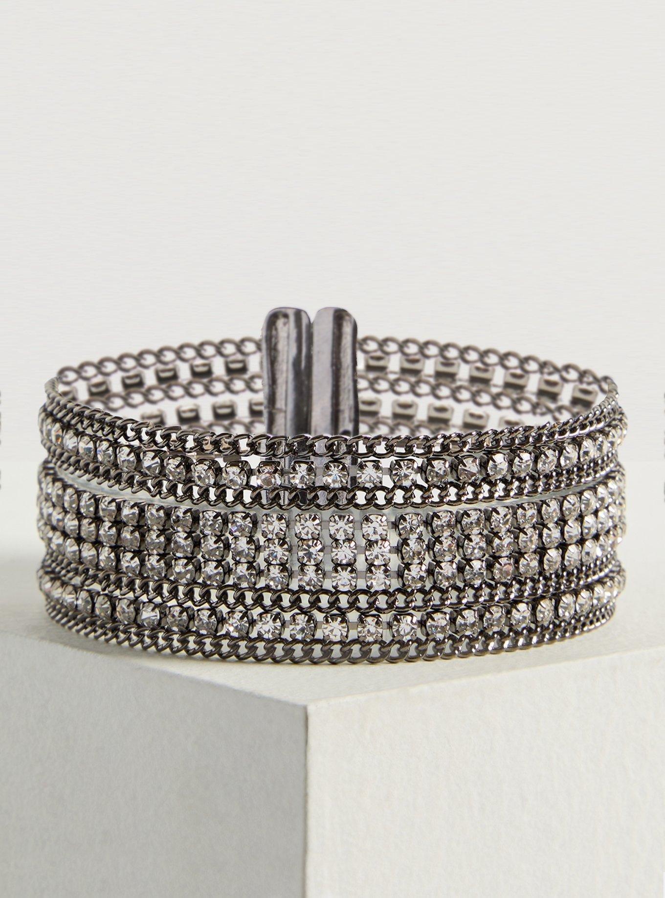 Plus Size Rhinestone Magnetic Bracelet Torrid