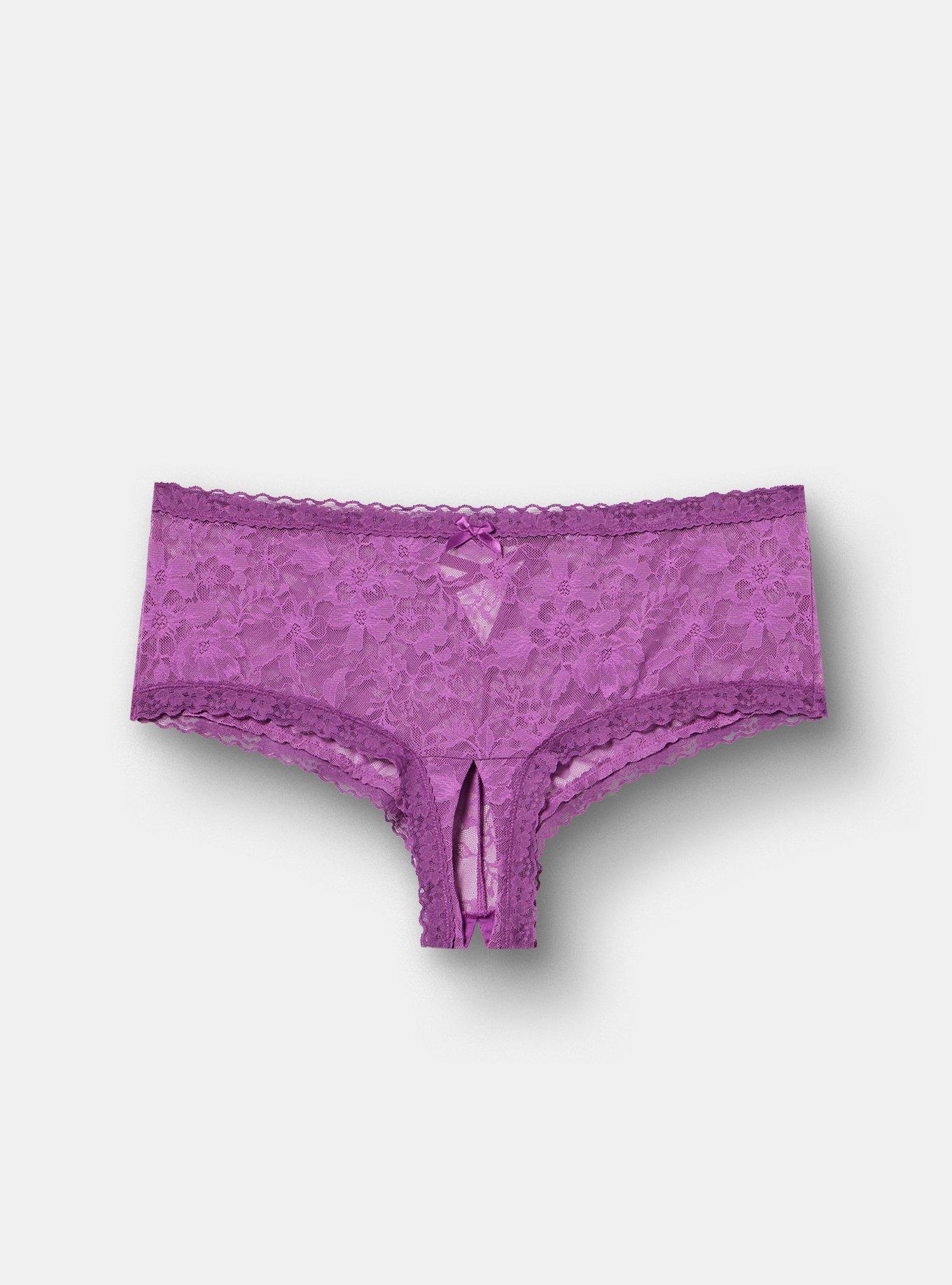 Aria Lace Cheeky Panty With Open Gusset, BYZANTIUM, hi-res