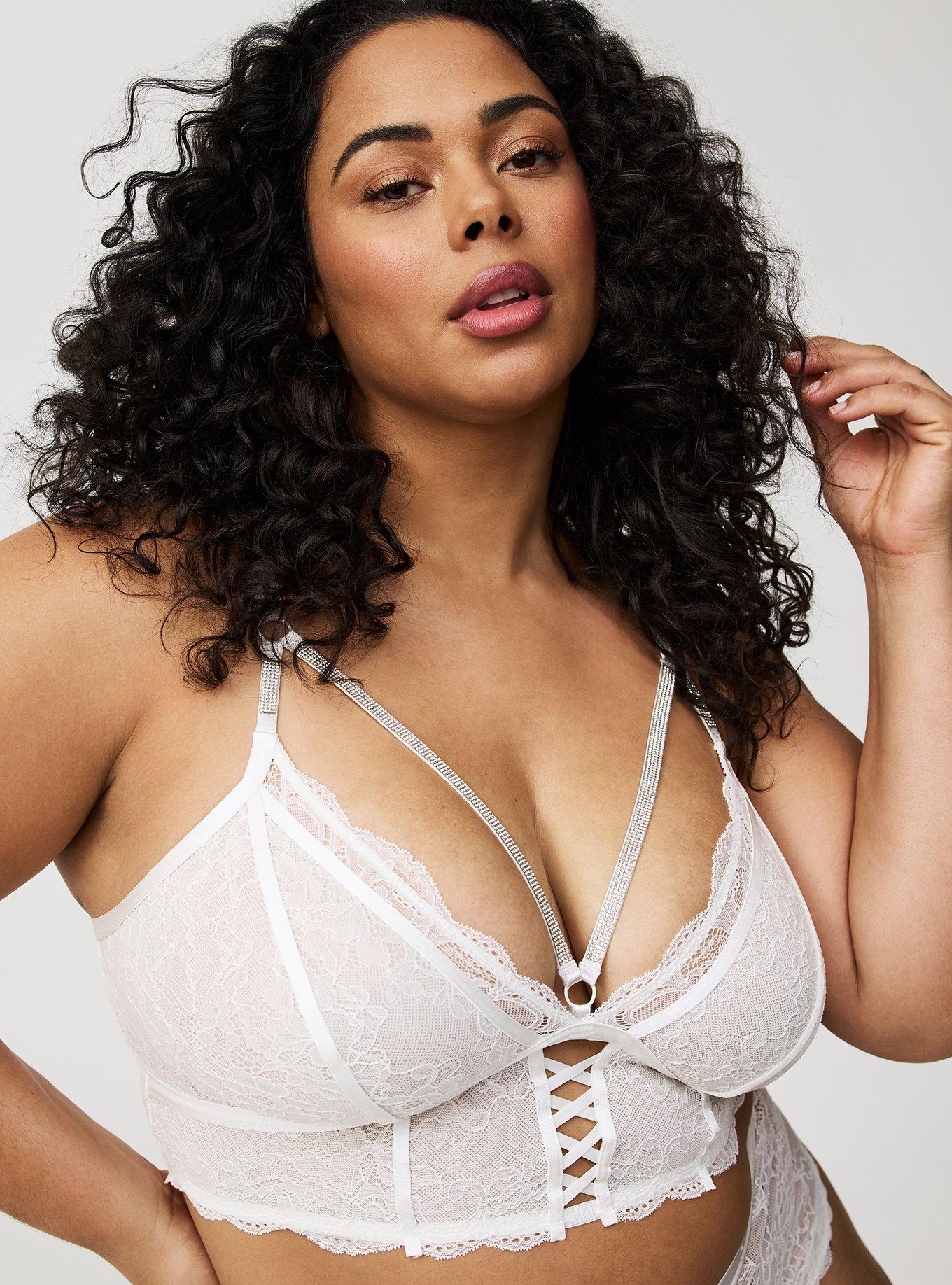 Diamante Strappy Triangle Bralette