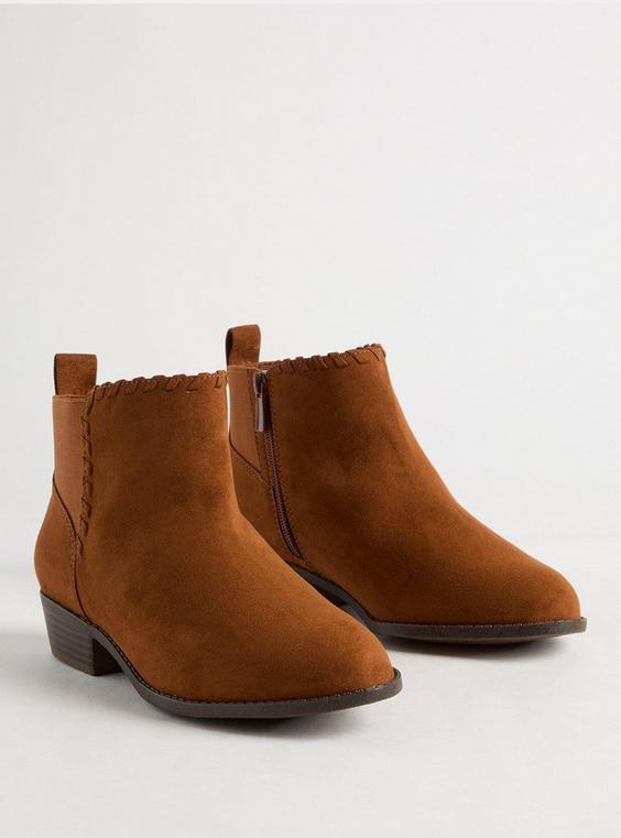 Plus Size - Whipstitch Ankle Bootie (WW) - Torrid Plus Size - Whipstitch Ankle Bootie (WW) - Torrid