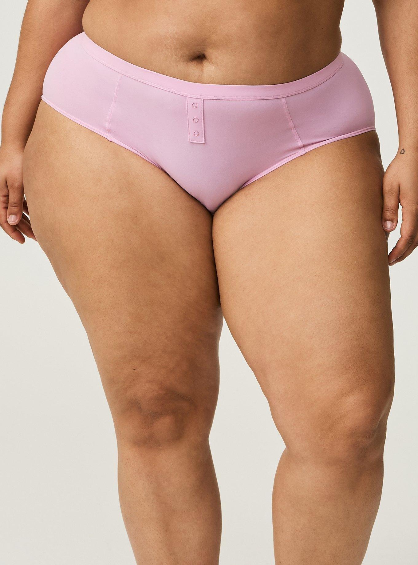 Mid-Rise Brief Panty with Placket