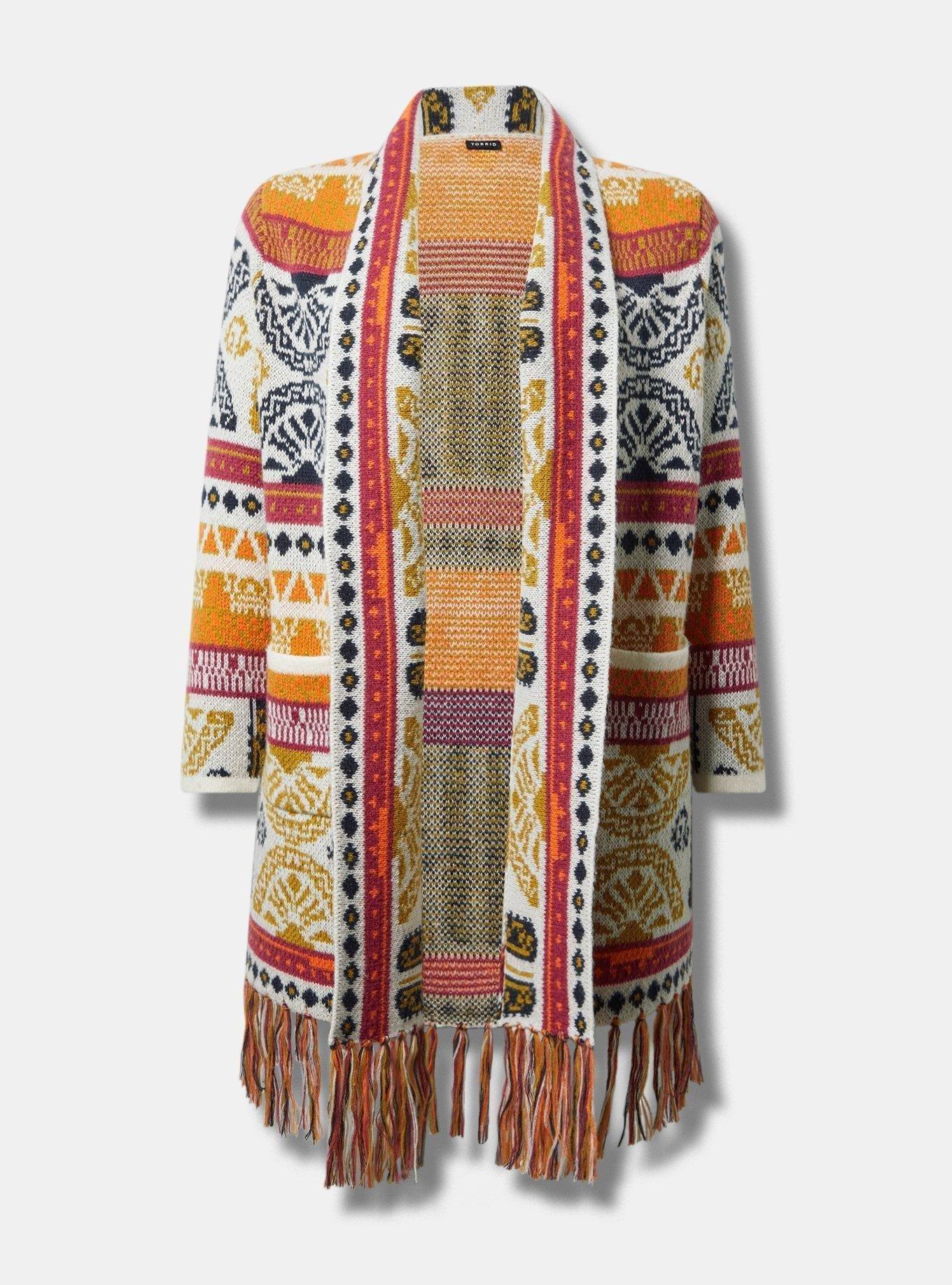Plus Size - Boho Fringe Cardigan - Torrid Plus Size - Boho Fringe Cardigan - Torrid