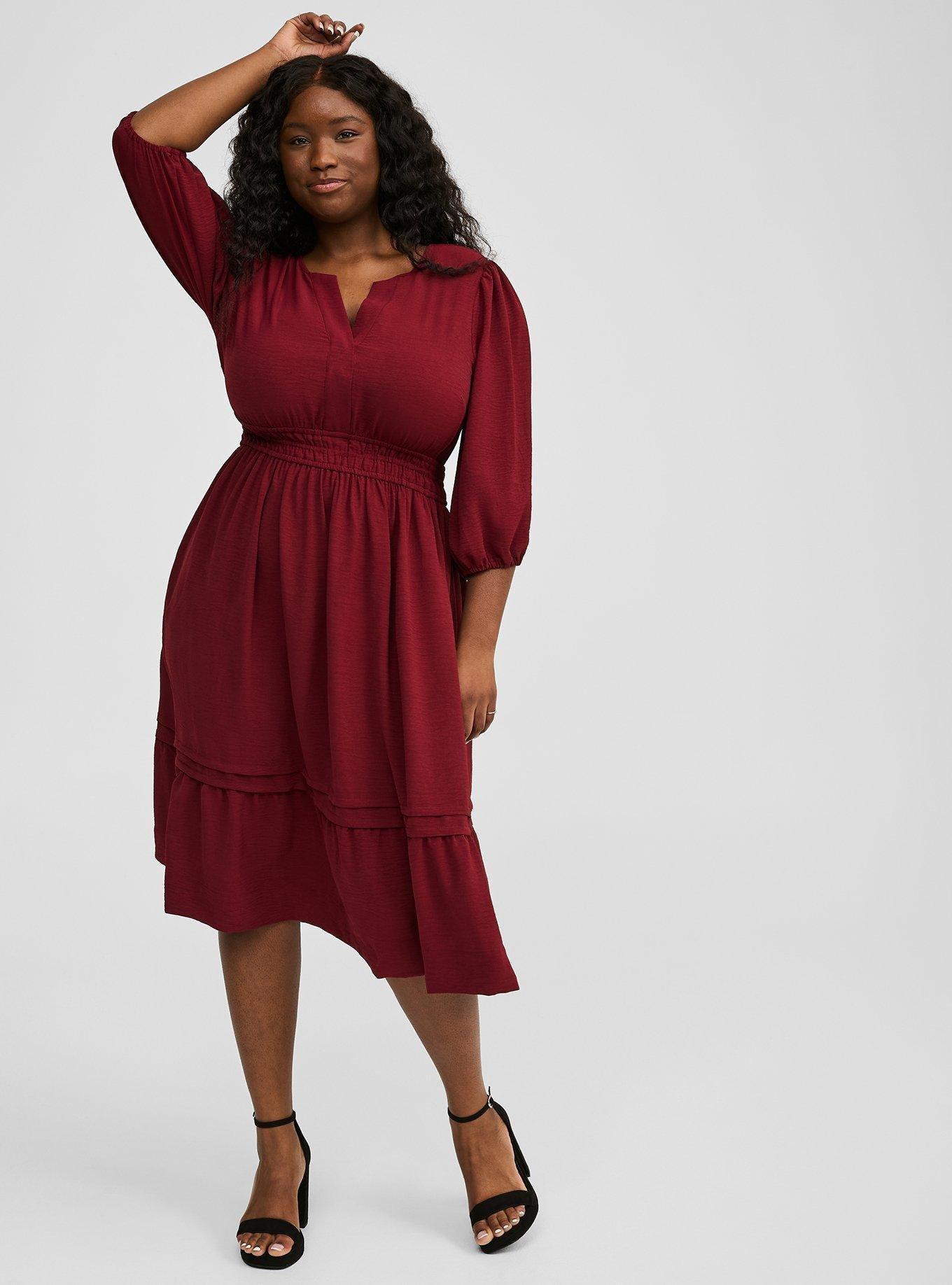 Midi Tiered Shirt Dress