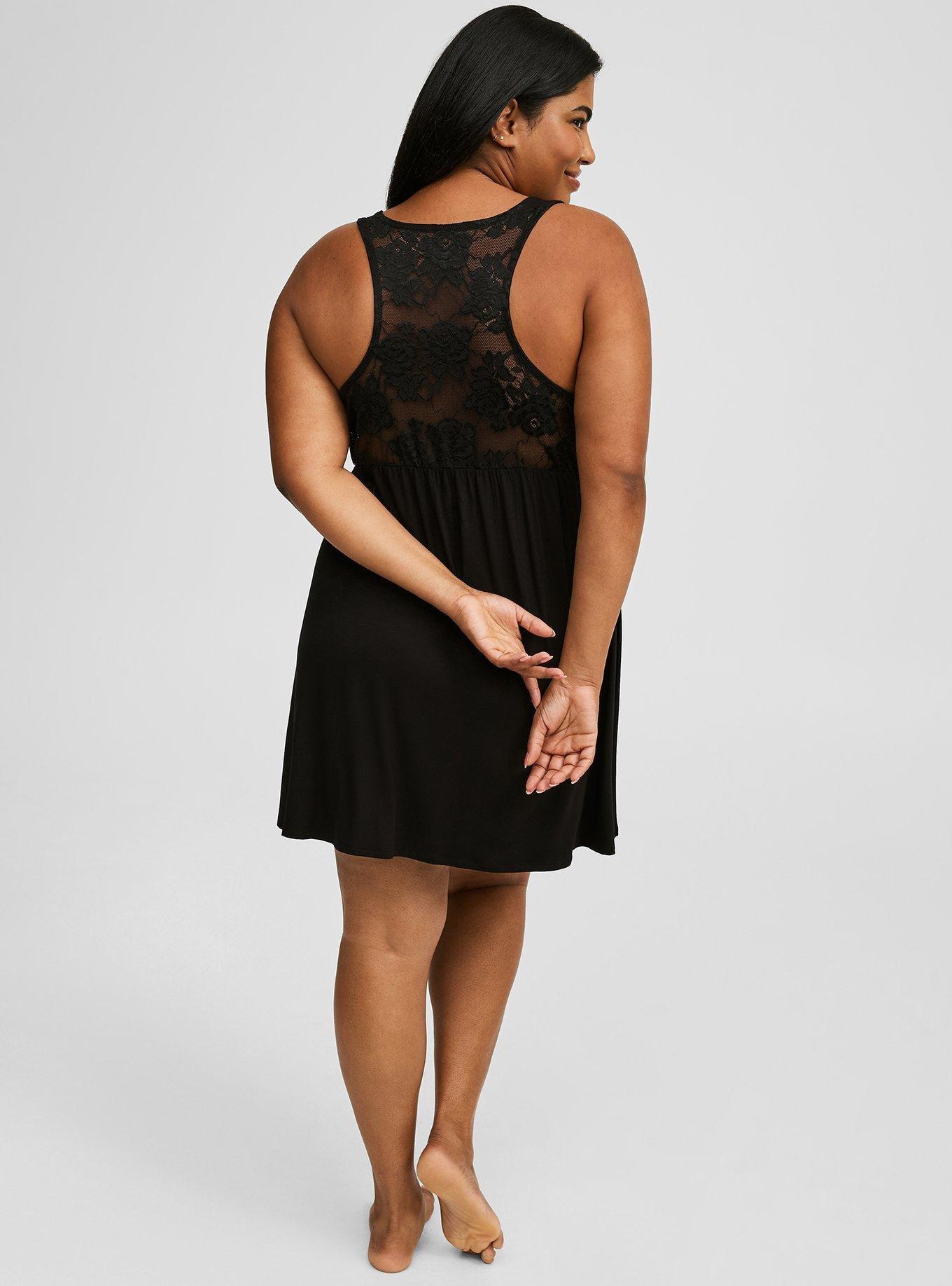 Lace Back Babydoll Sleep Gown