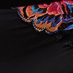 Second Skin Mid-Rise Hipster Floral Lace Panty, COLOR CHROMA LACE RICH BLACK, swatch
