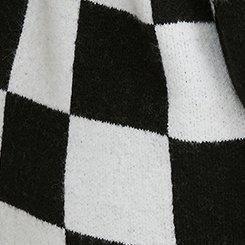 Oversized Boyfriend Cardigan, BLACK WHITE CHECK, swatch