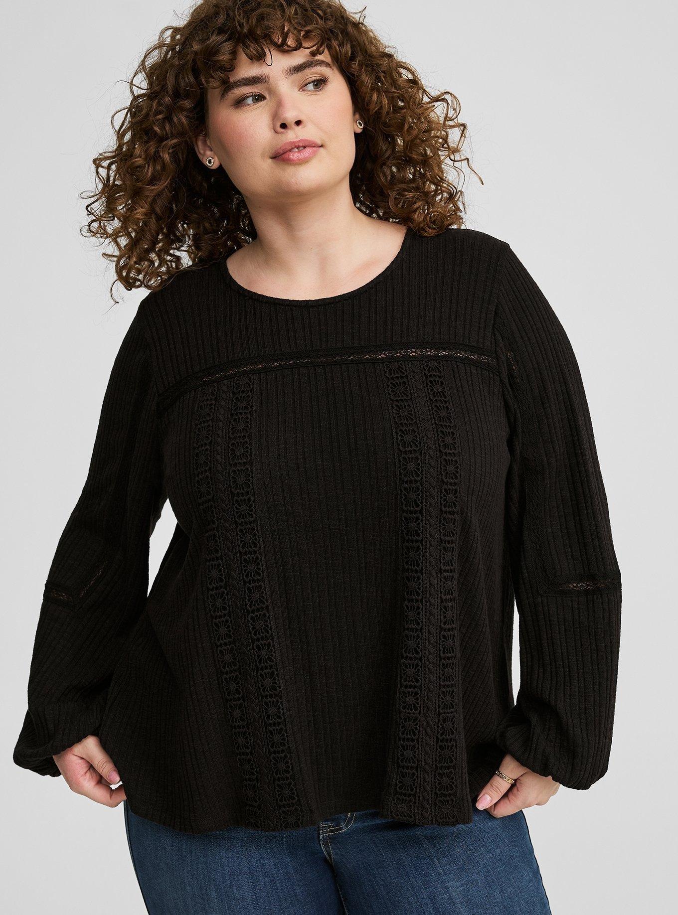 Plus Size - Lace Trim Top - Torrid