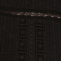 Lace Trim Top, DEEP BLACK, swatch