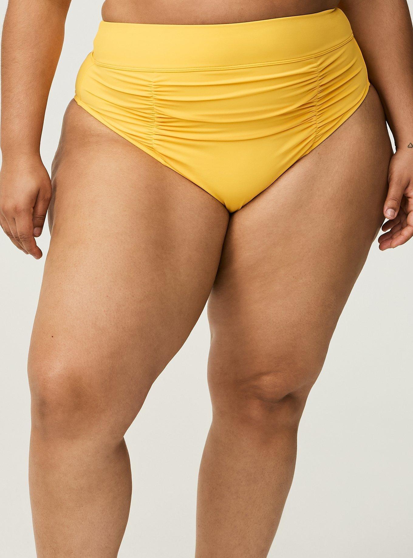 High-Waist High Leg Cheeky Swim Bottom