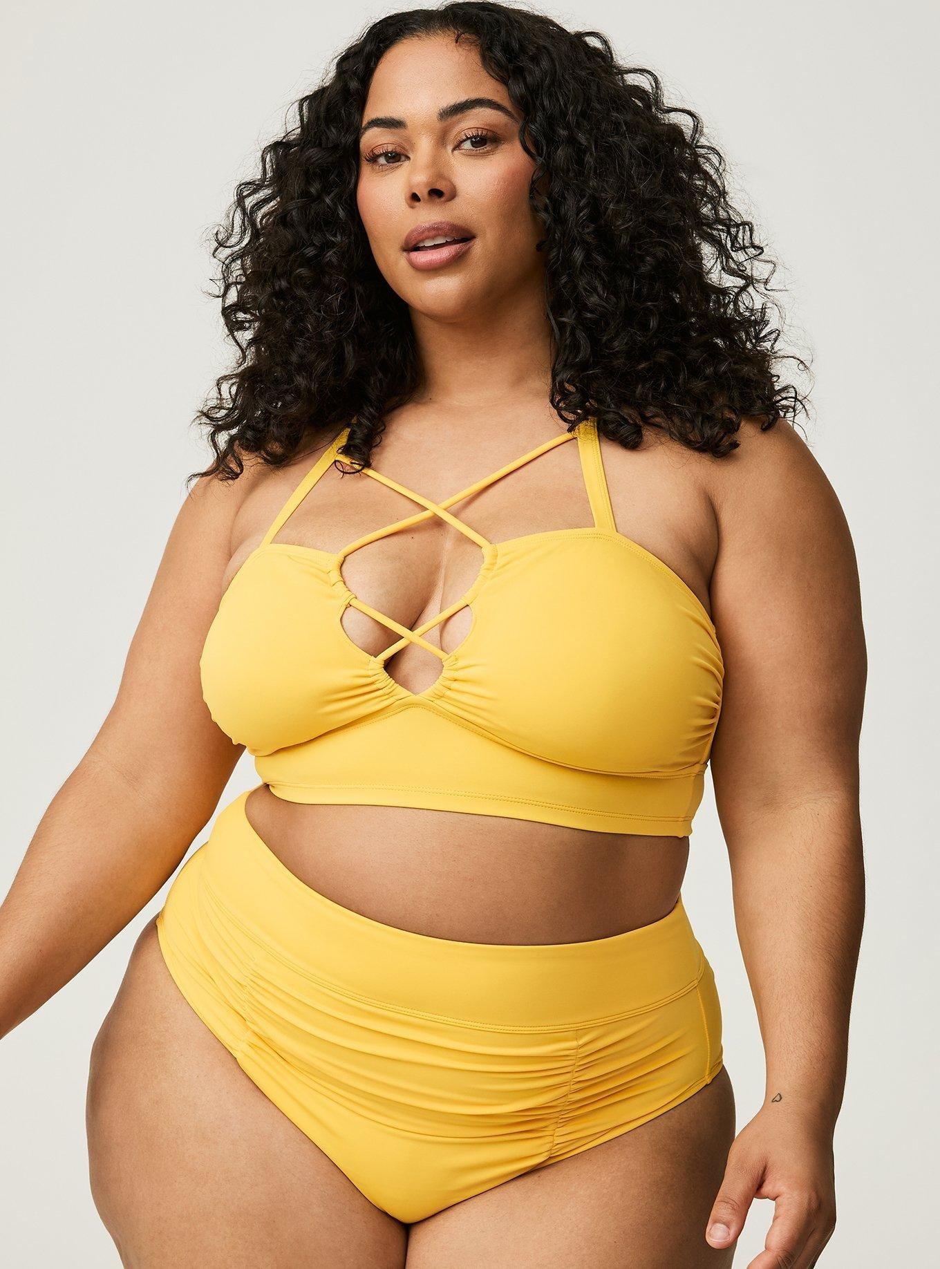 High-Waist High Leg Cheeky Swim Bottom
