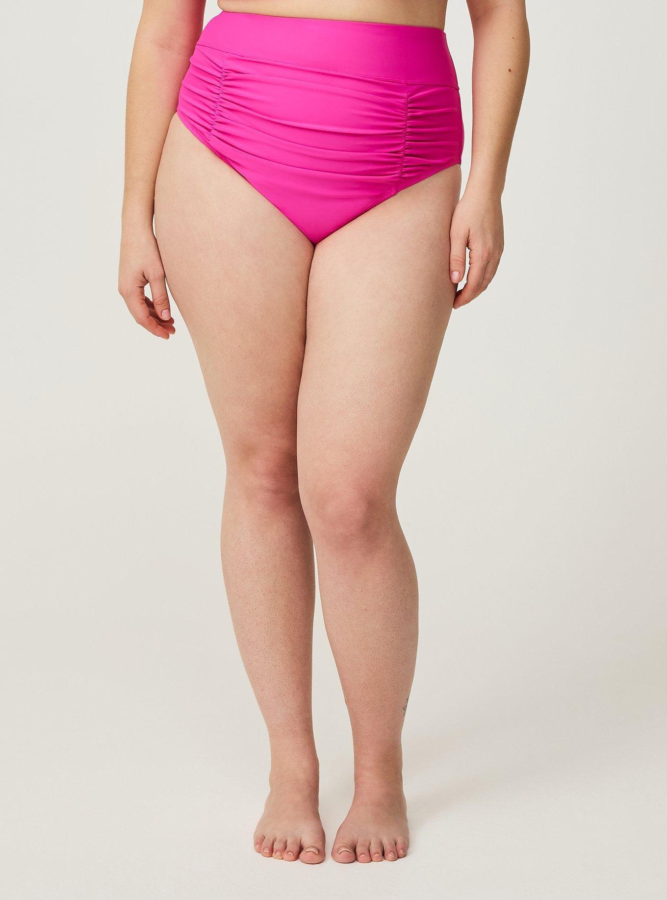 High-Waist High Leg Cheeky Swim Bottom
