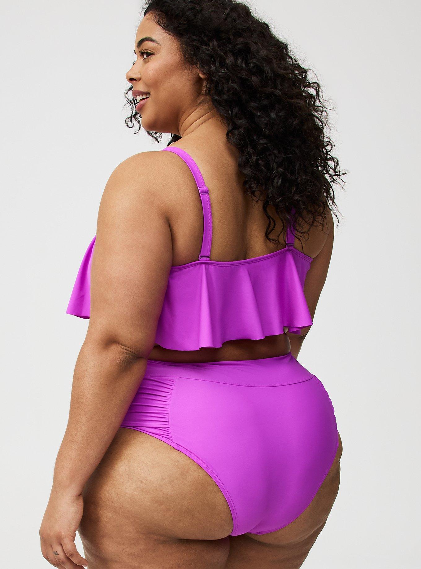 High-Waist High Leg Cheeky Swim Bottom