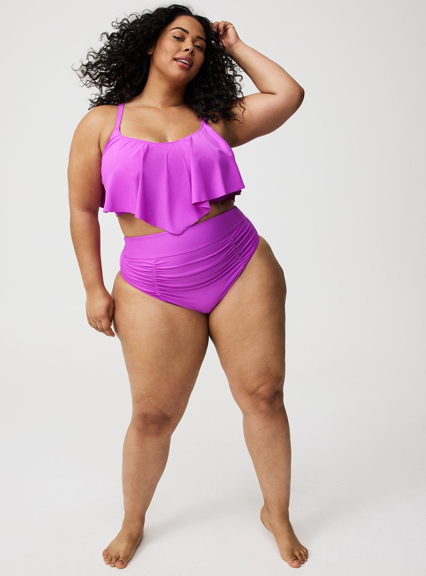 High-Waist High Leg Cheeky Swim Bottom