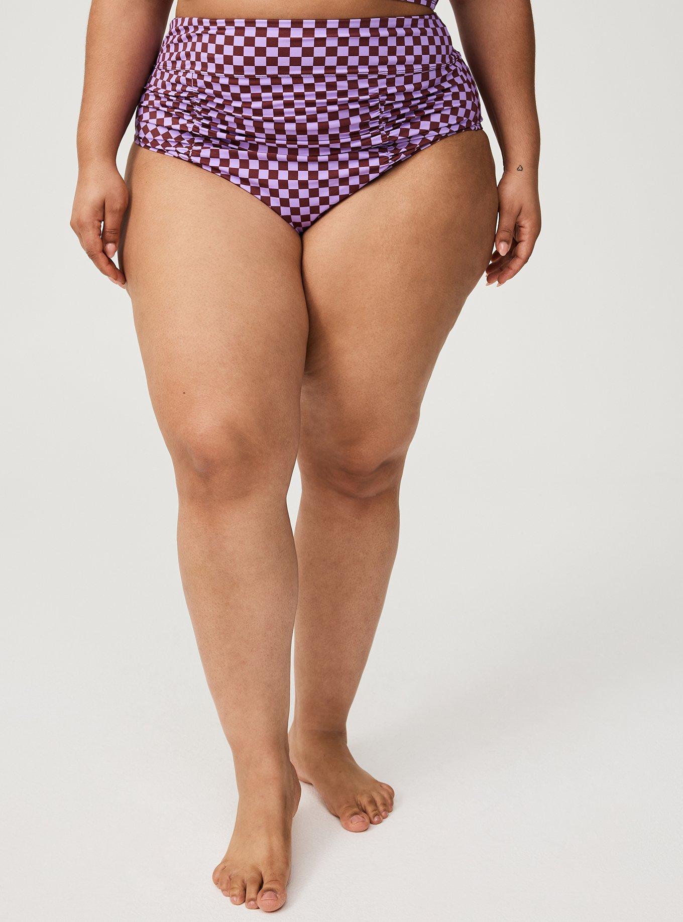 High-Waist High Leg Cheeky Swim Bottom