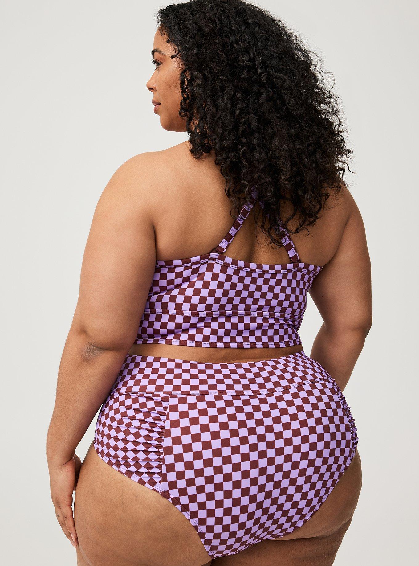 High-Waist High Leg Cheeky Swim Bottom