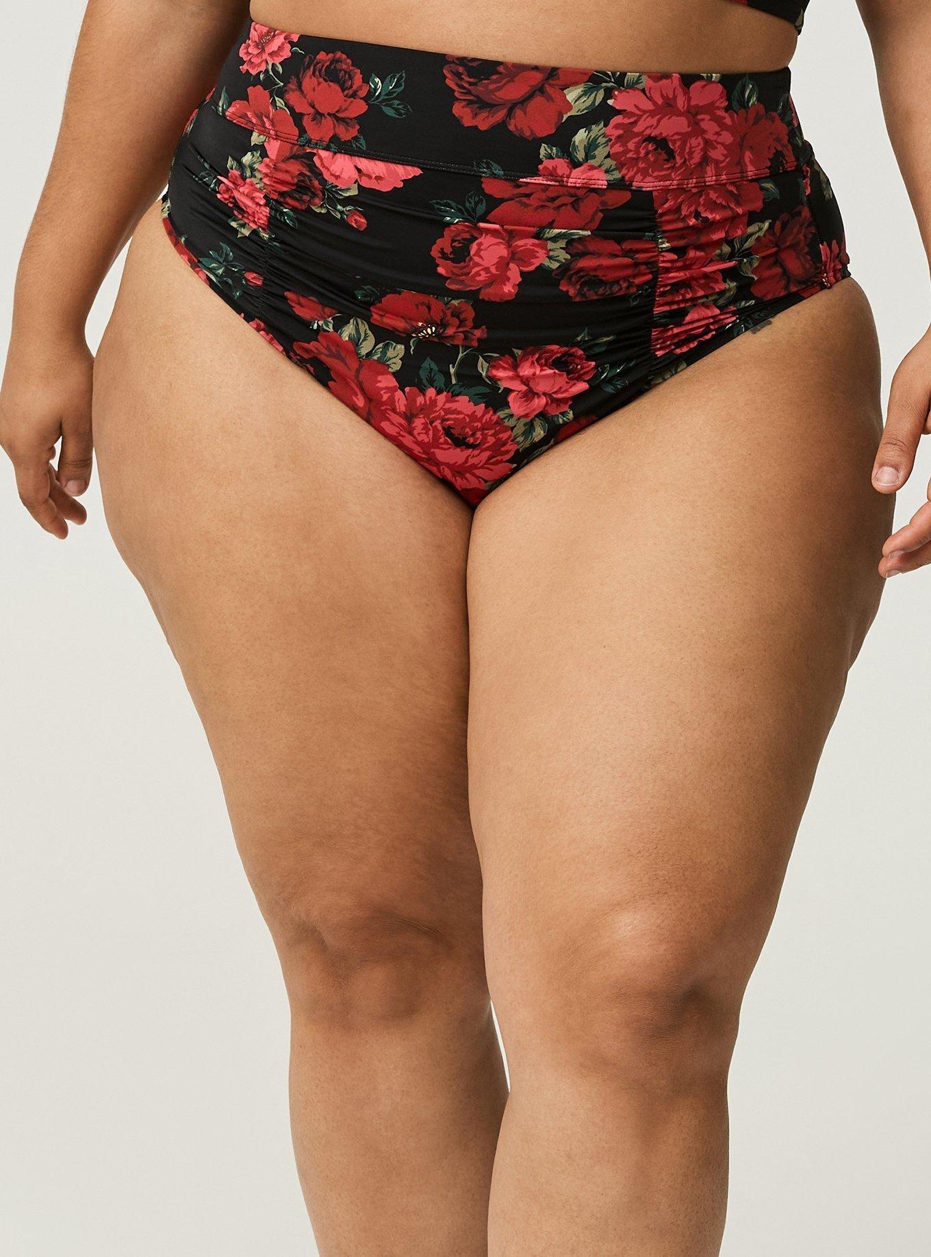 High-Waist High Leg Cheeky Swim Bottom