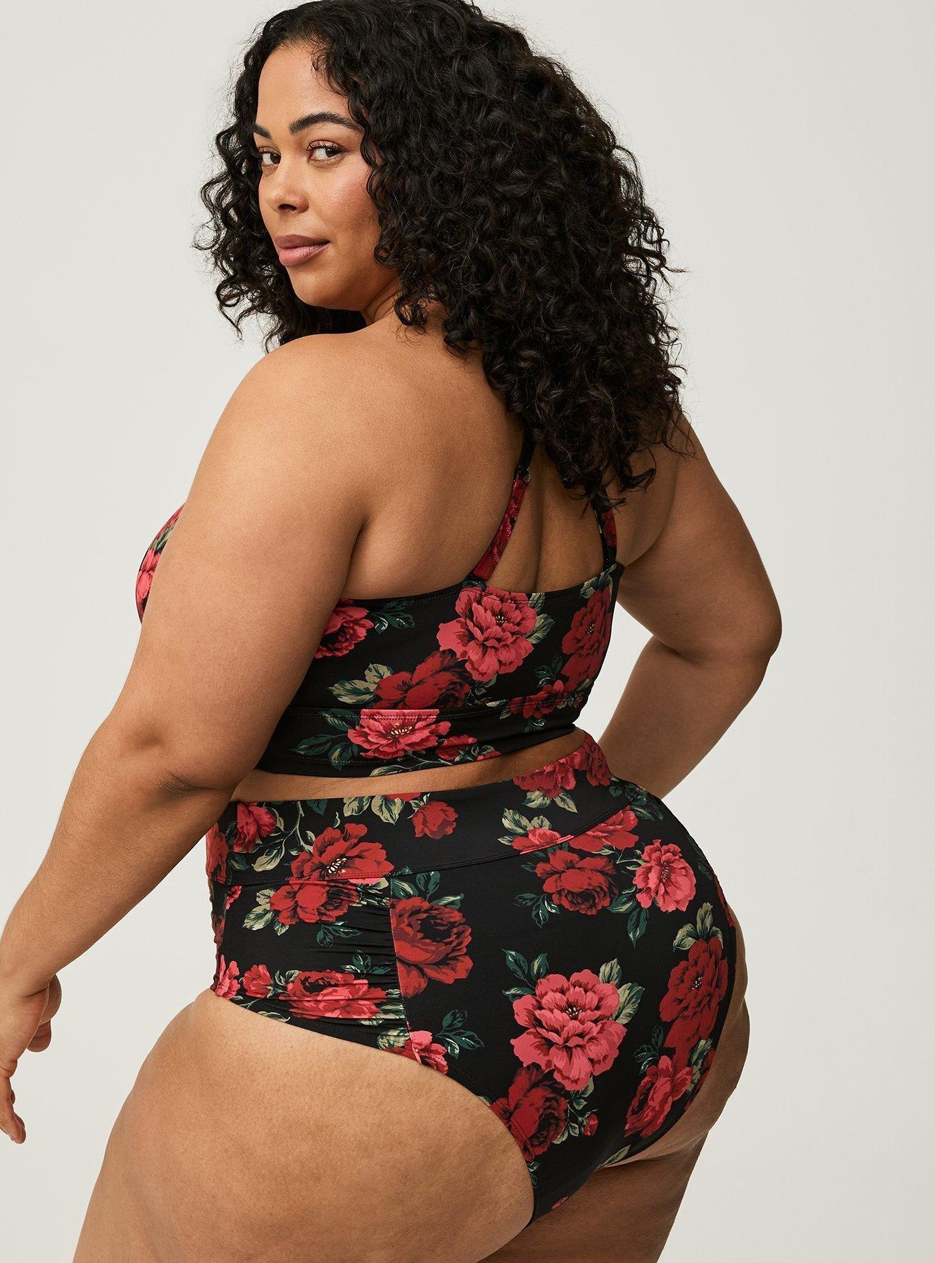 High-Waist High Leg Cheeky Swim Bottom