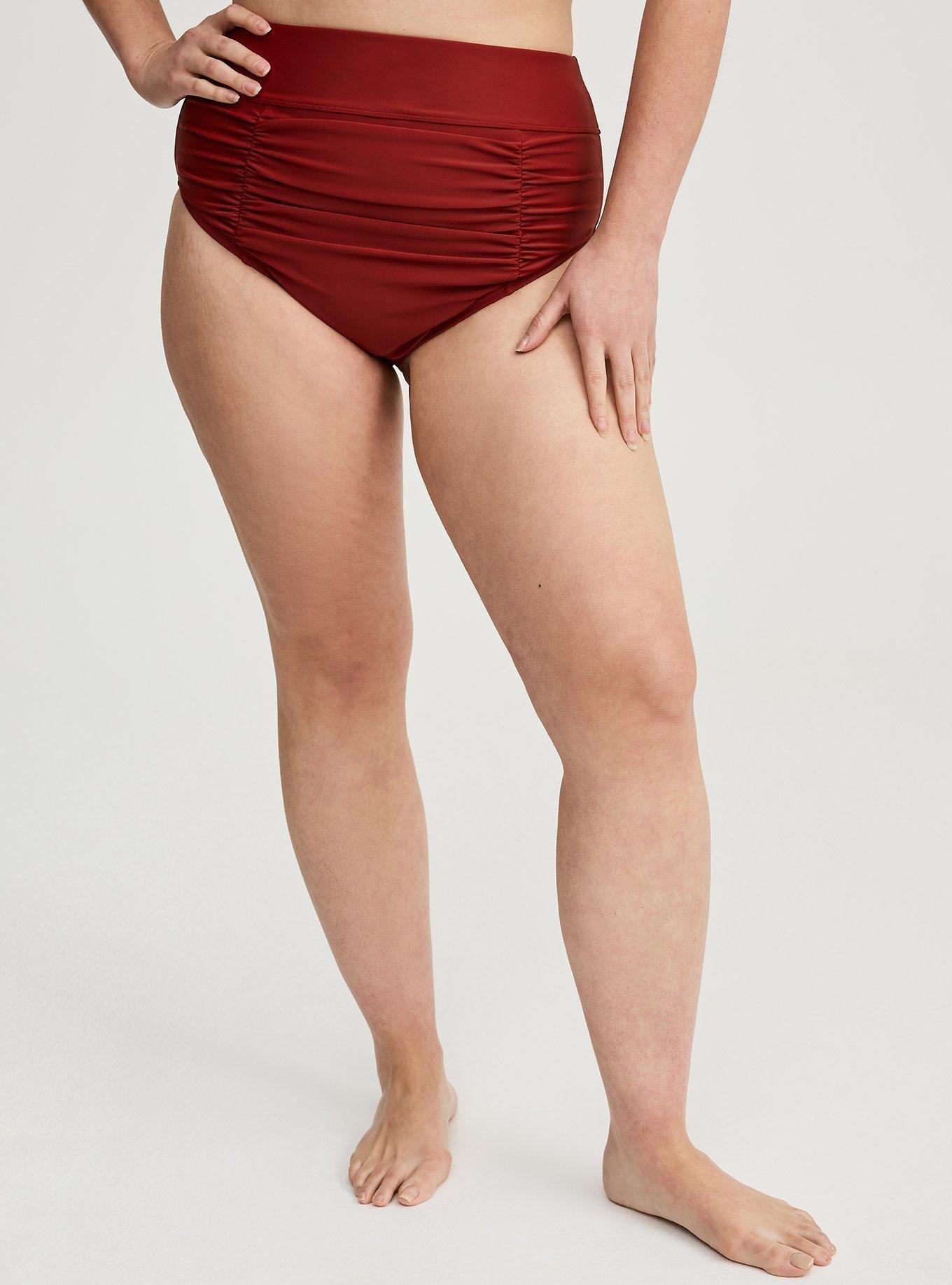 High-Waist High Leg Cheeky Swim Bottom