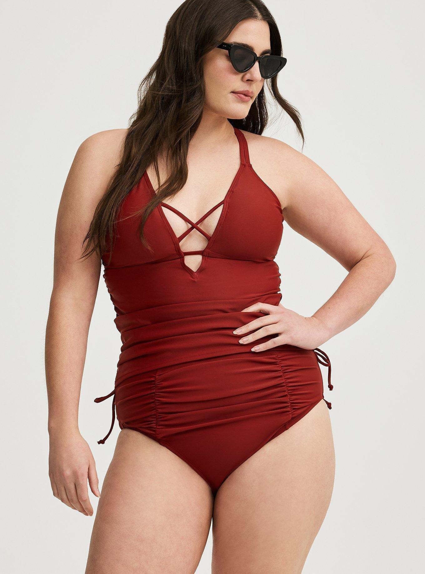 High-Waist High Leg Cheeky Swim Bottom
