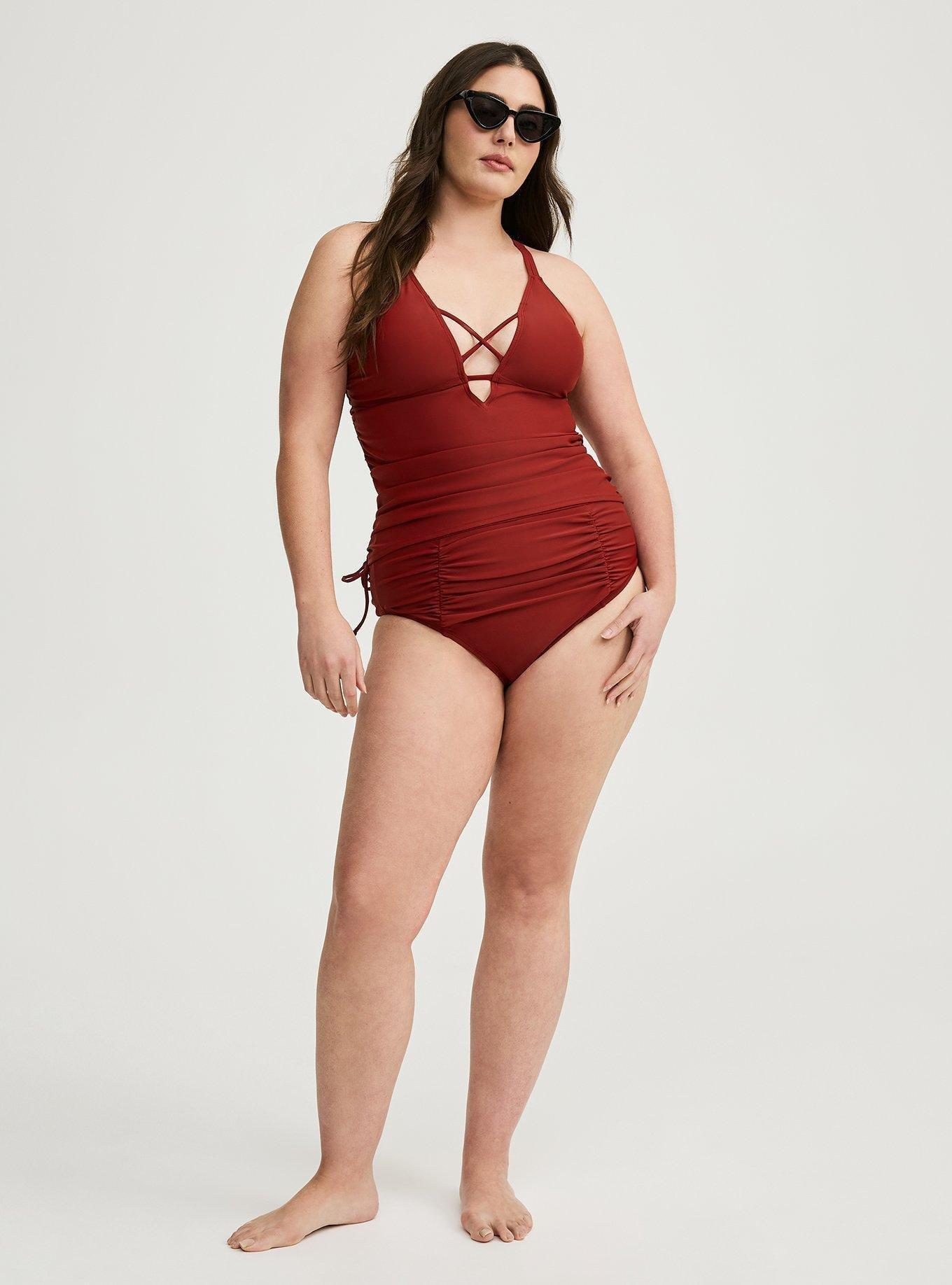 High-Waist High Leg Cheeky Swim Bottom