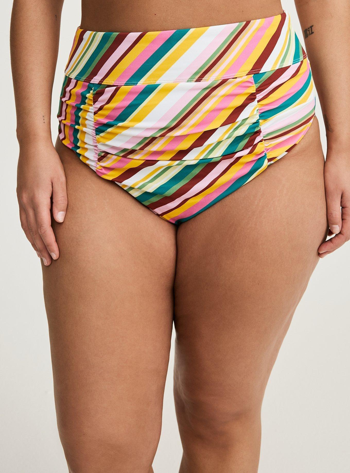 High-Waist High Leg Cheeky Swim Bottom