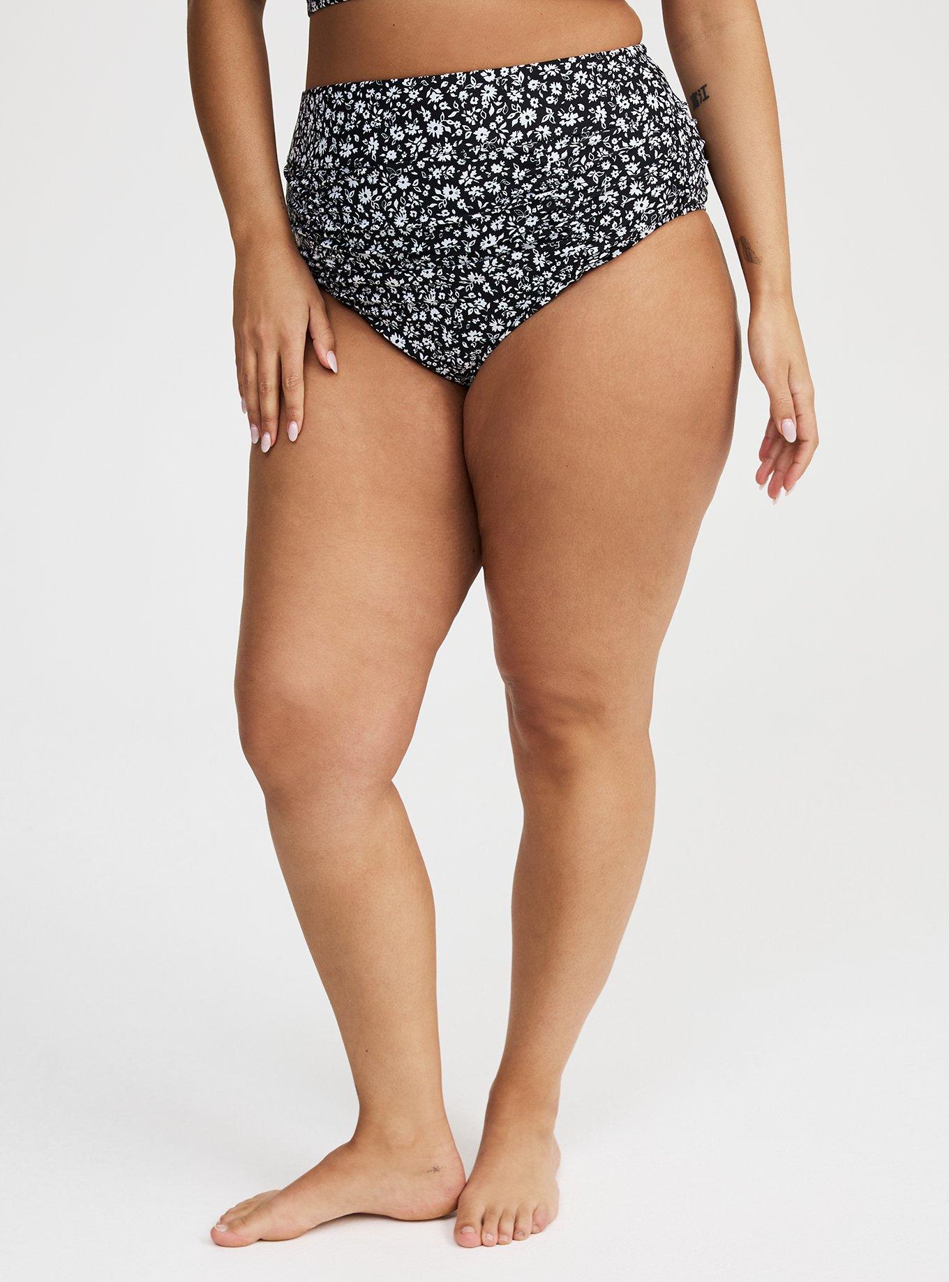 High-Waist High Leg Cheeky Swim Bottom