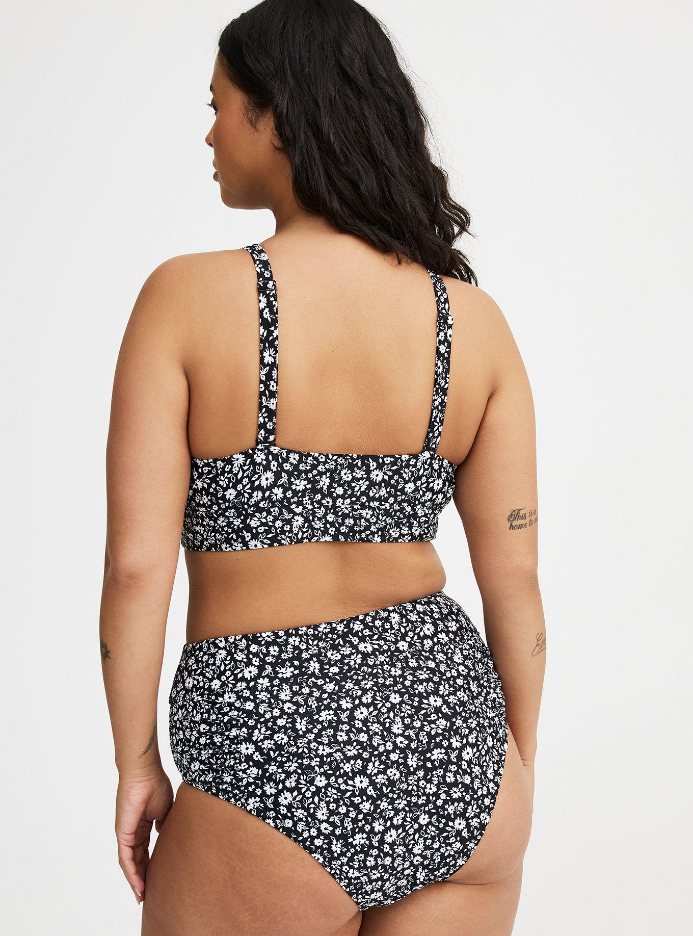 High-Waist High Leg Cheeky Swim Bottom