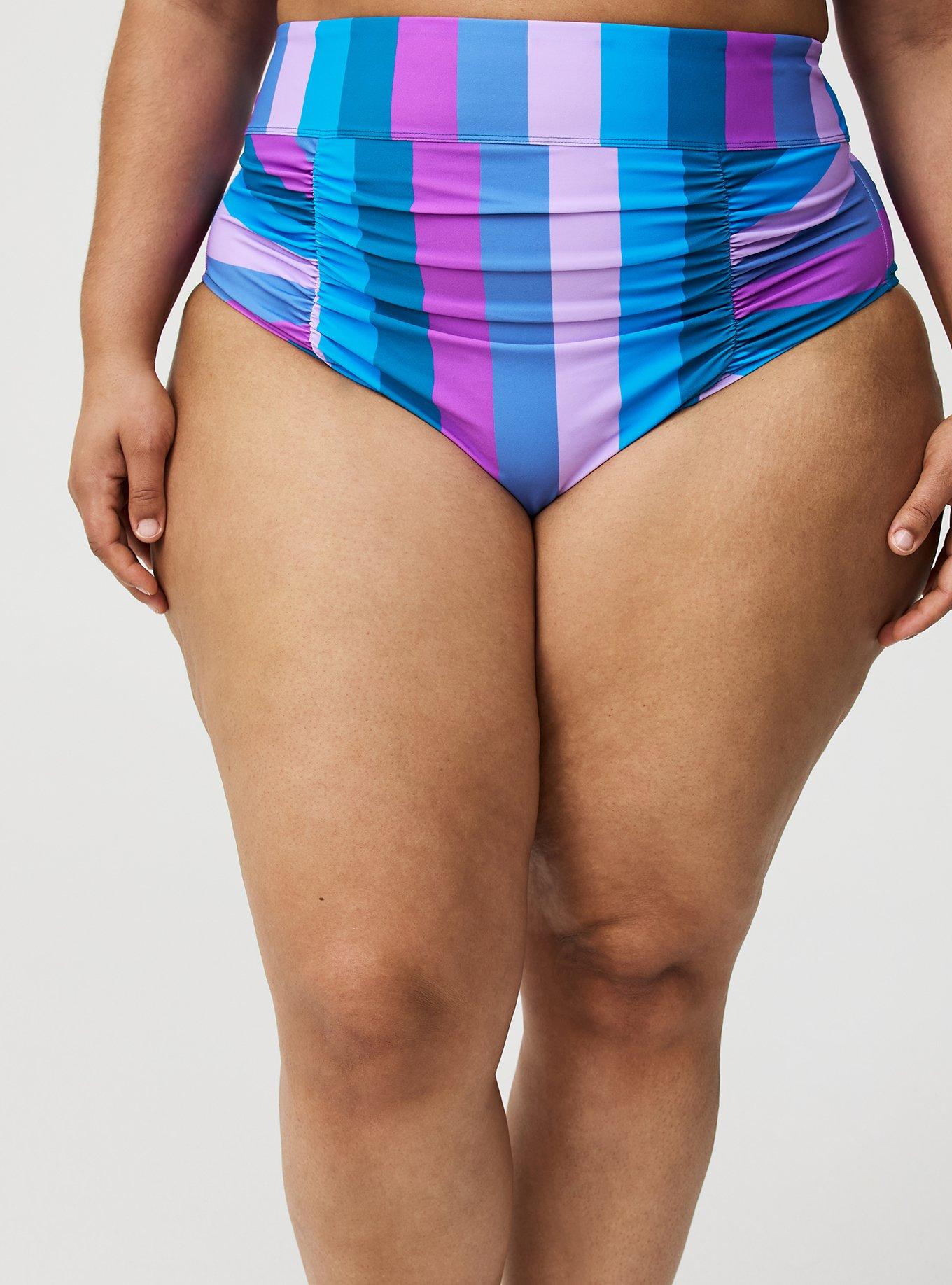High-Waist High Leg Cheeky Swim Bottom