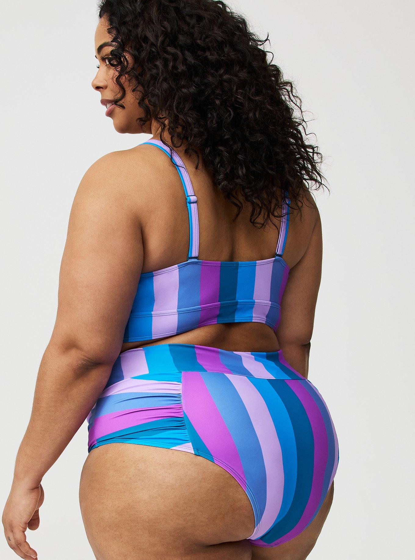 High-Waist High Leg Cheeky Swim Bottom