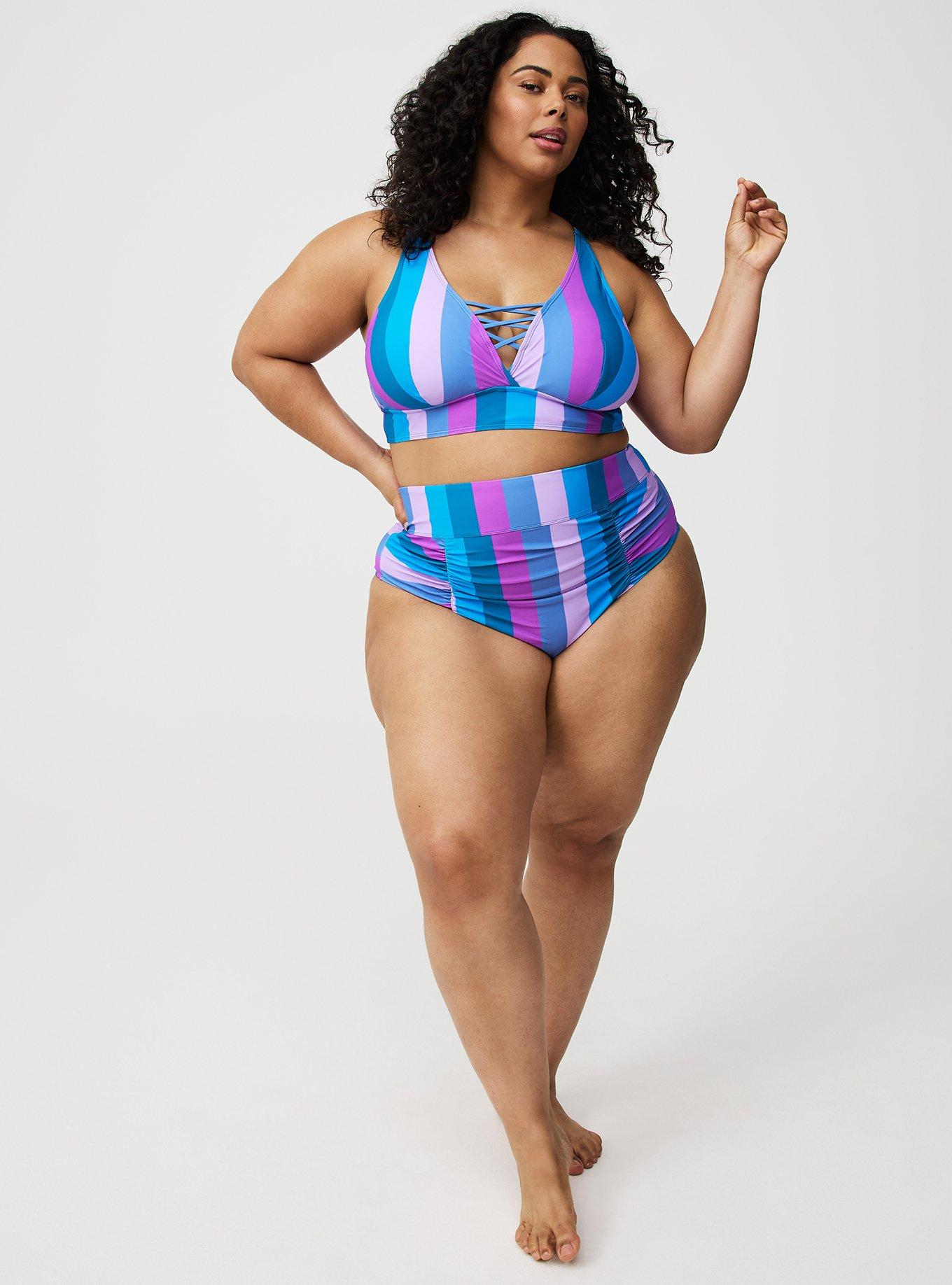 High-Waist High Leg Cheeky Swim Bottom