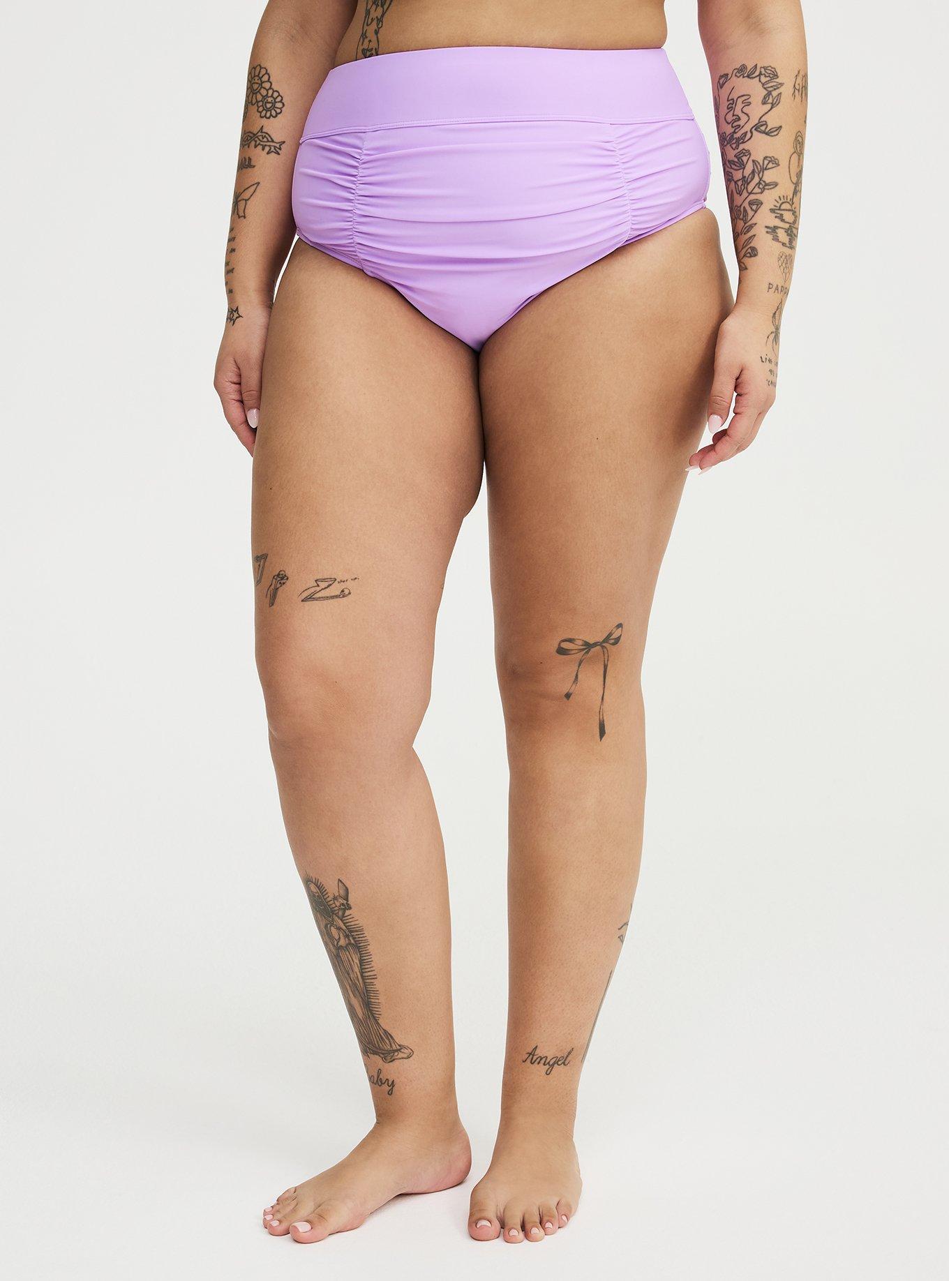 High-Waist High Cut Cheeky Swim Bottom, WISTERIA SWIM, alternate