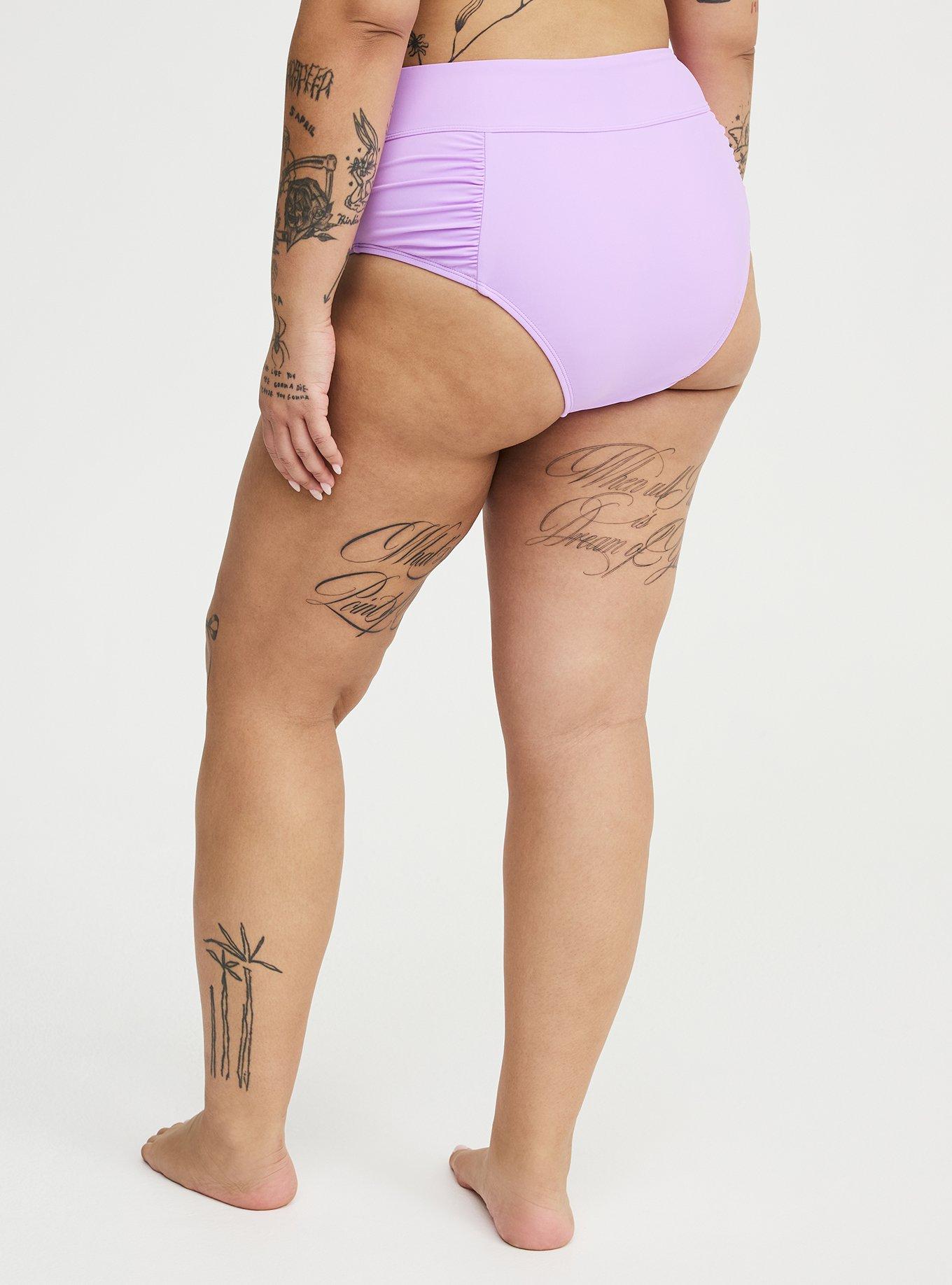 High-Waist High Cut Cheeky Swim Bottom, WISTERIA SWIM, alternate