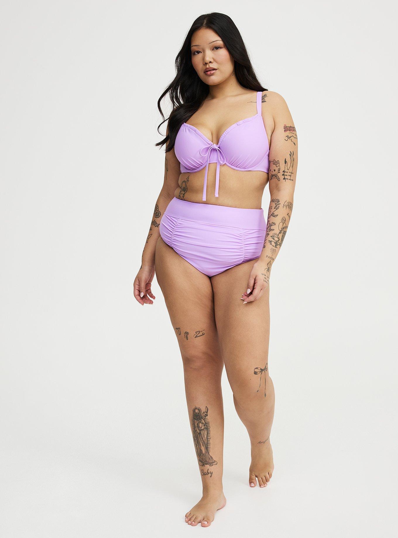 High-Waist High Cut Cheeky Swim Bottom, WISTERIA SWIM, alternate