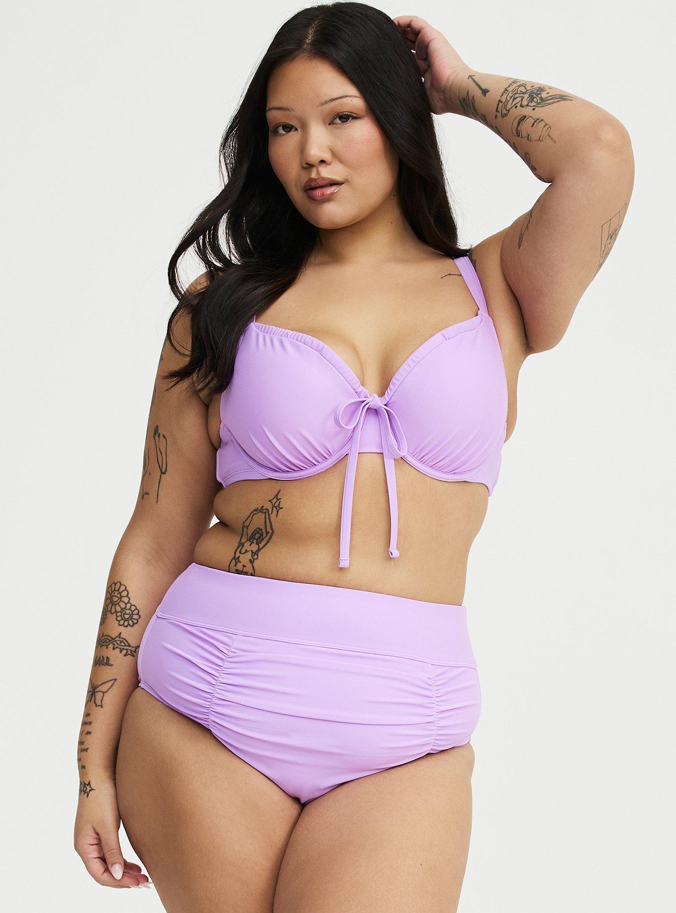 High-Waist High Cut Cheeky Swim Bottom, WISTERIA SWIM, hi-res