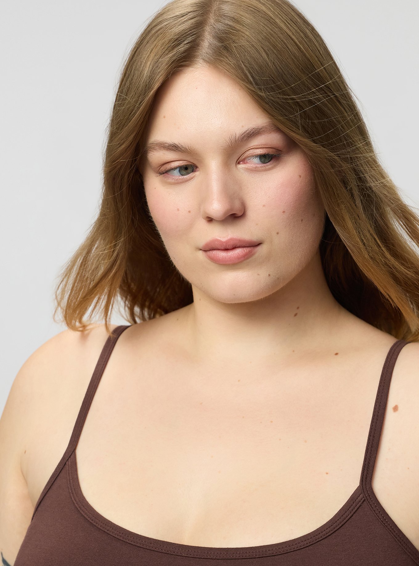Foxy Scoop Neck Built In Bra Cami, PUCE, alternate