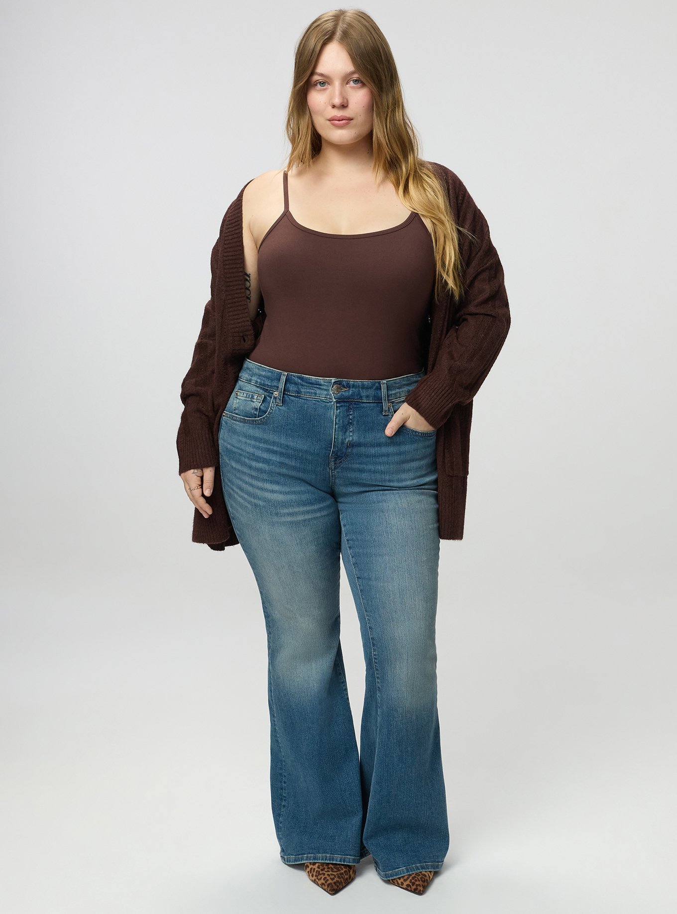 Foxy Scoop Neck Built In Bra Cami, PUCE, alternate