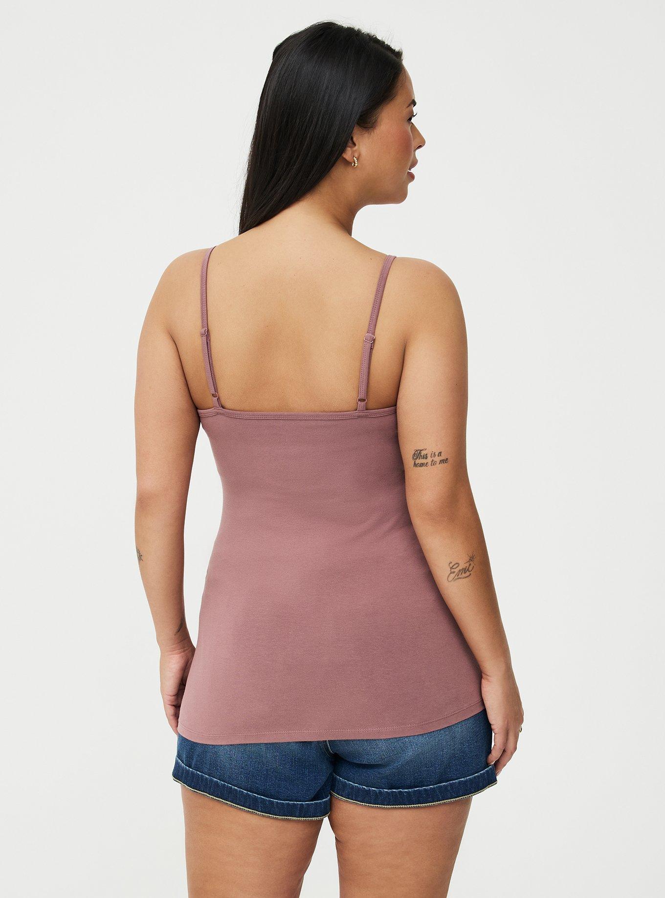 Foxy Scoop Neck Built In Bra Cami, ROSE TAUPE, alternate