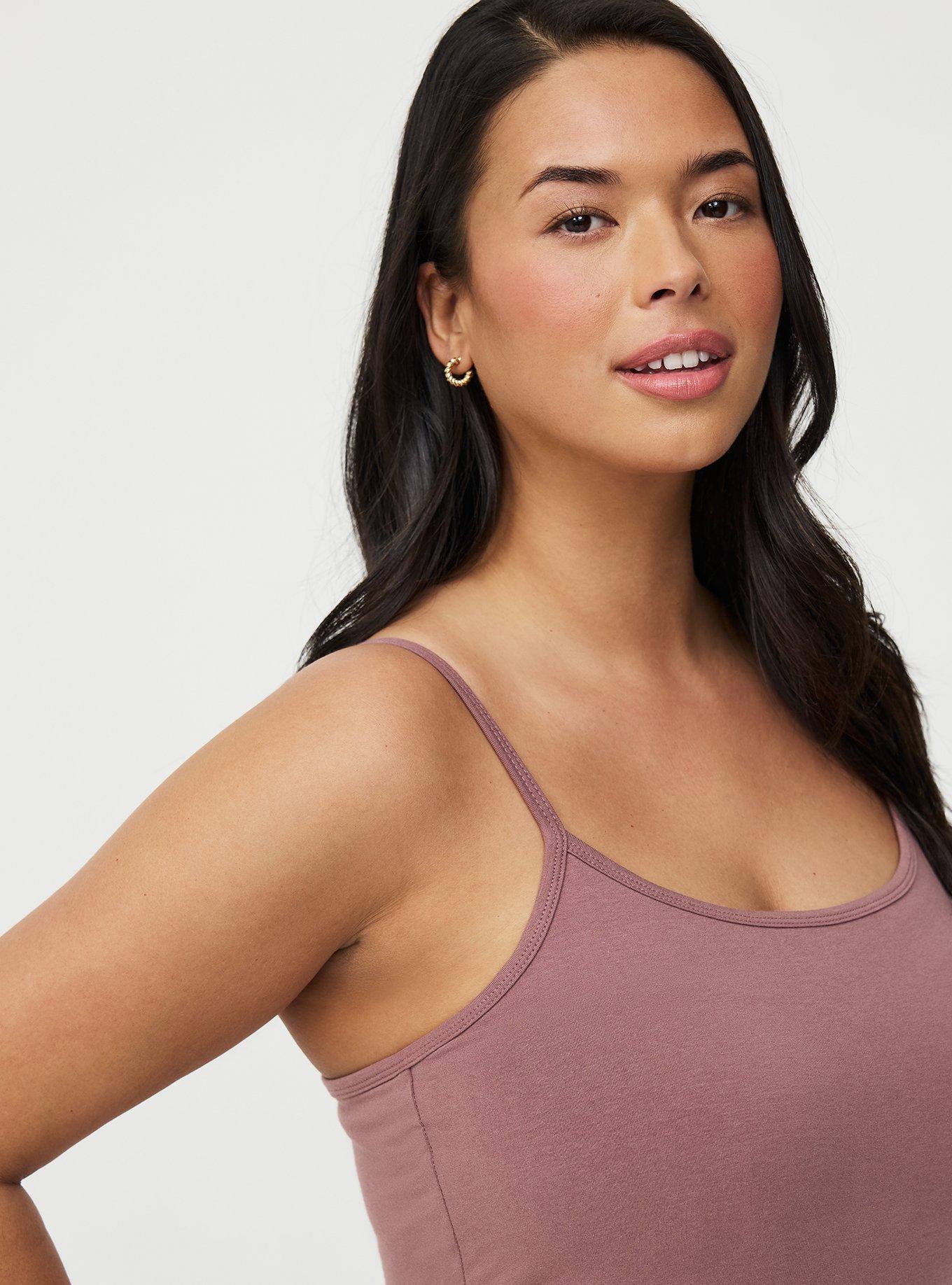 Foxy Scoop Neck Built In Bra Cami, ROSE TAUPE, alternate