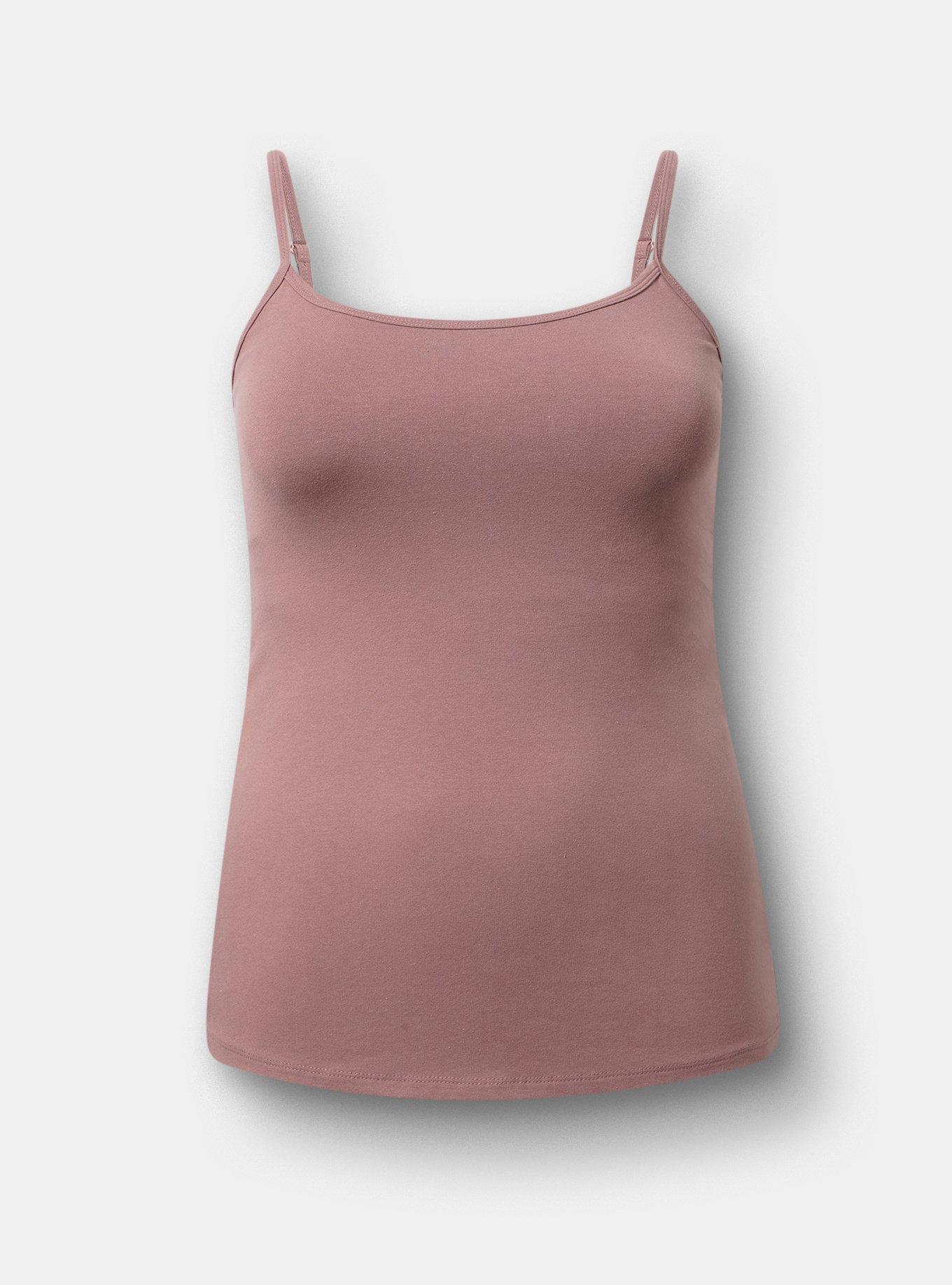 Foxy Scoop Neck Built In Bra Cami, ROSE TAUPE, hi-res