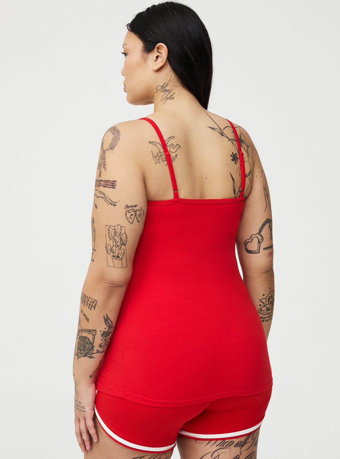 Plus Size Foxy Scoop Neck Built-In Bra Cami, ADRENALINE RUSH, alternate