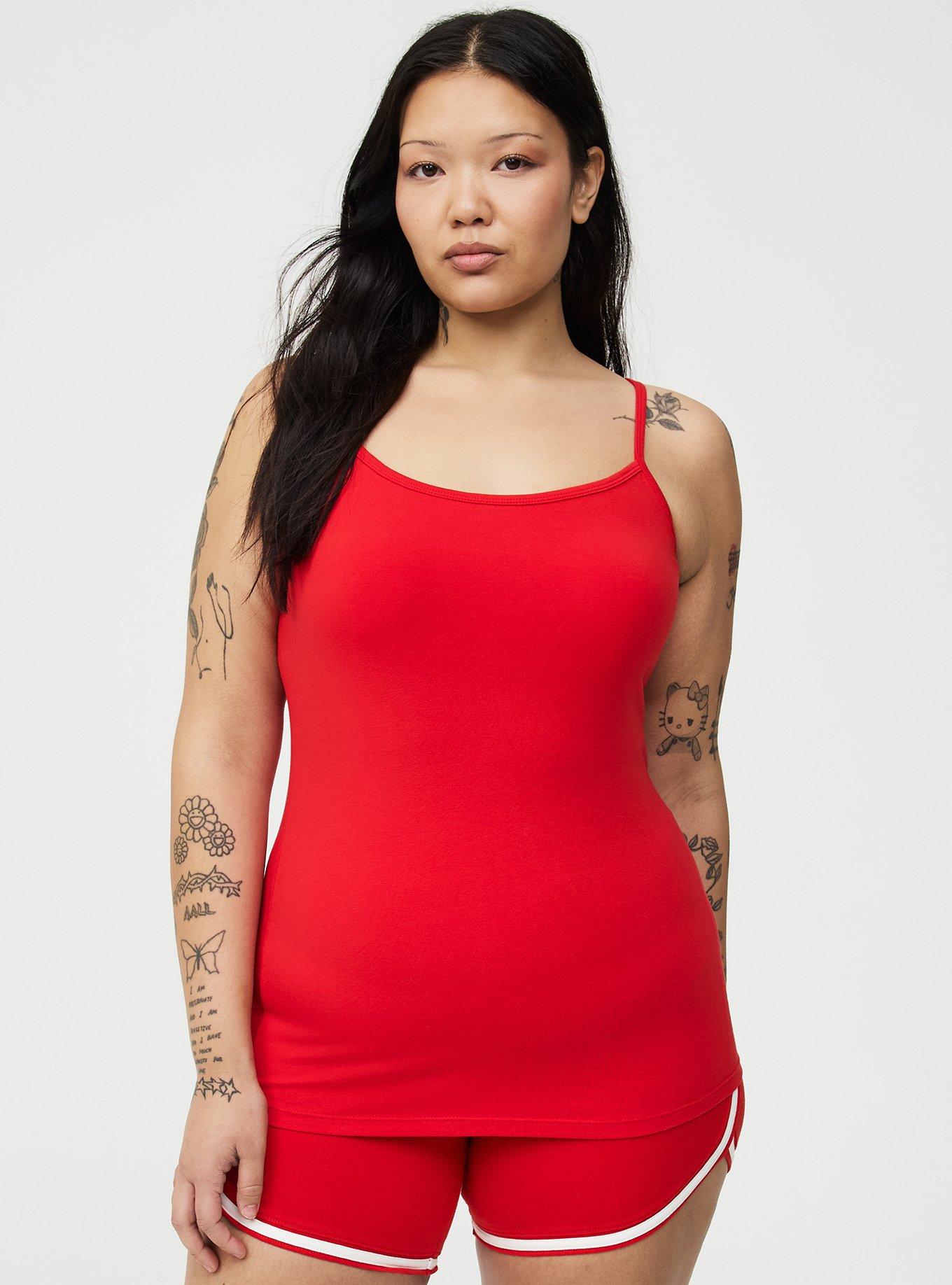 Foxy Scoop Neck Built In Bra Cami, ADRENALINE RUSH, hi-res