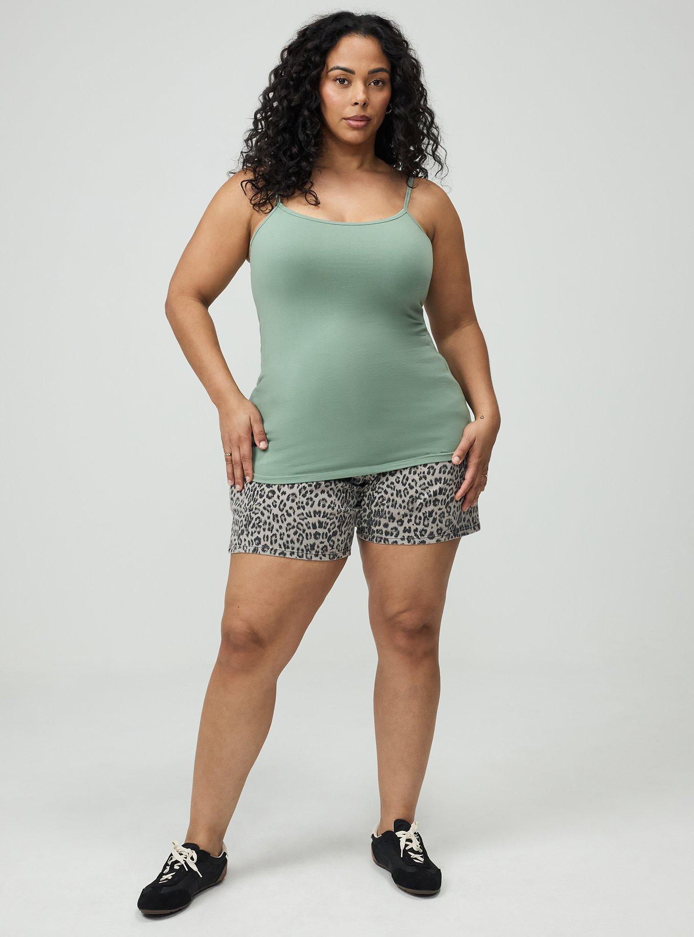 Foxy Scoop Built-In Bra Cami, HEDGE GREEN, alternate